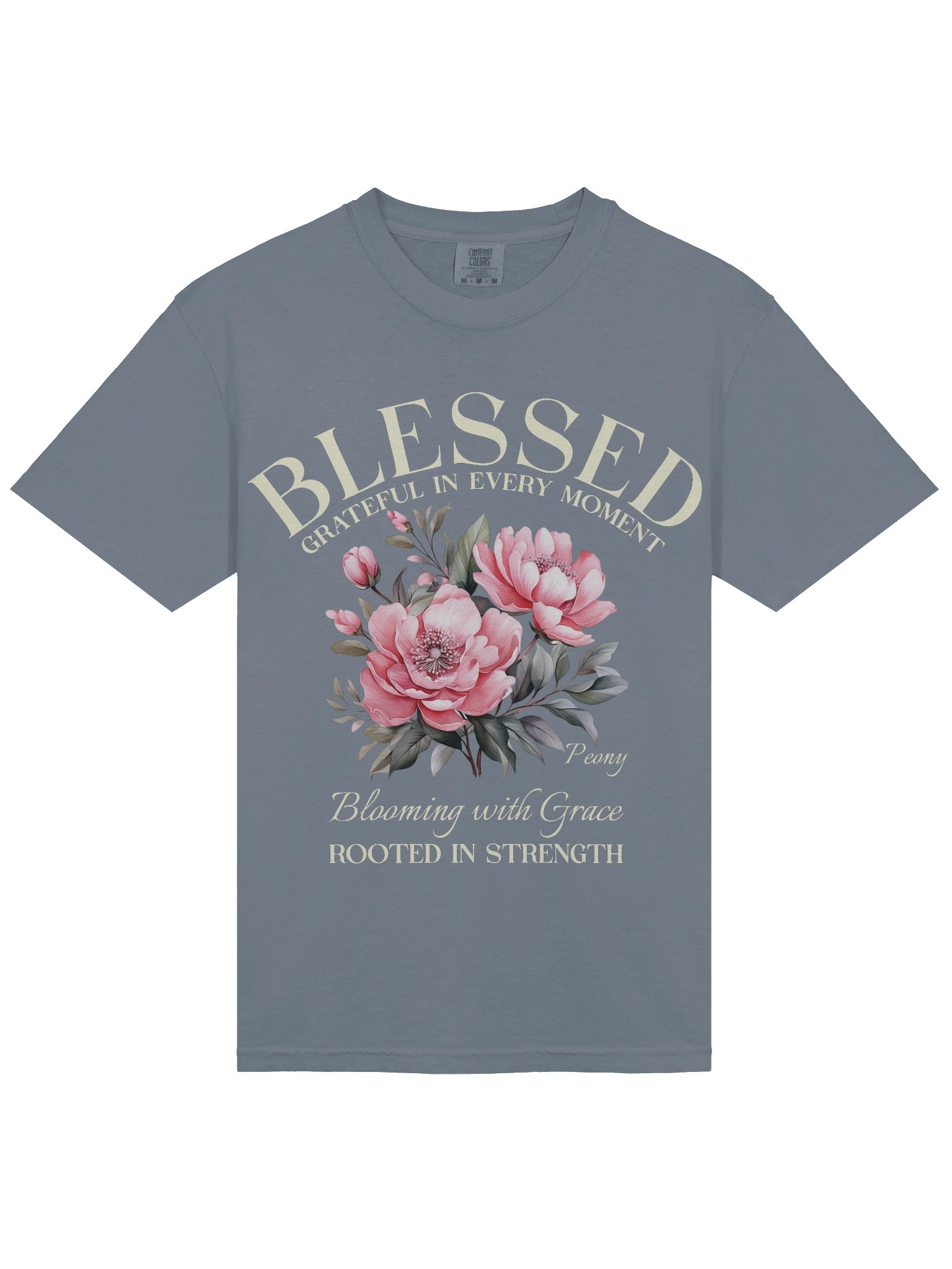 November Blessed Peony Flower Shirt – Blooming with Grace, Rooted in Strength Graphic Tee product image (7)