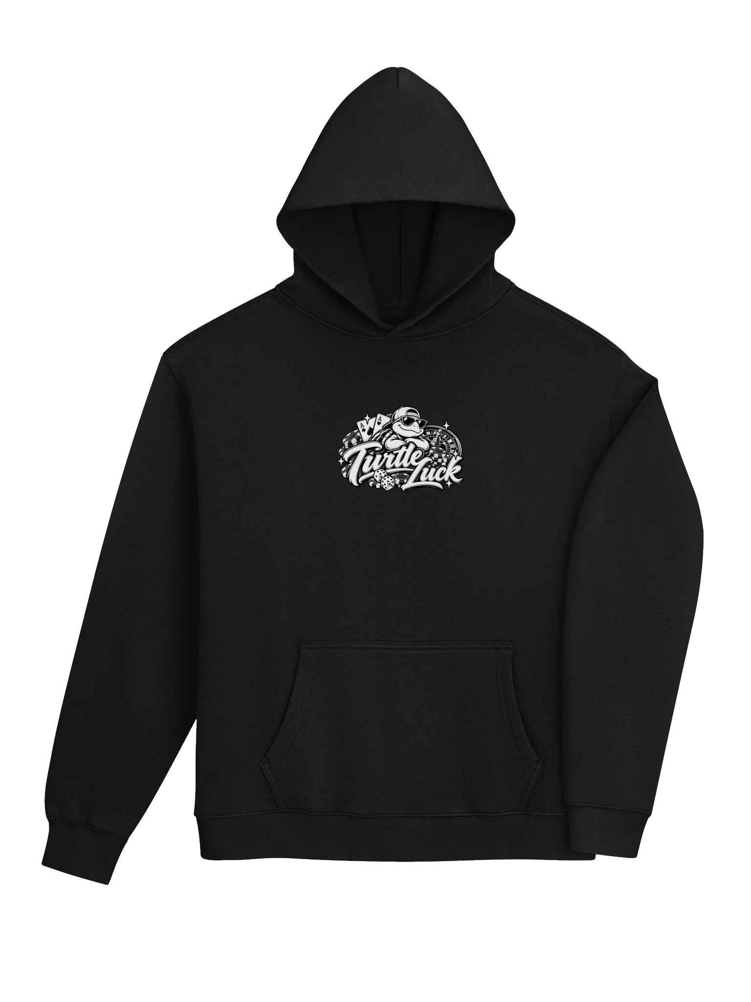 Turtle Luck Casino Graphic Hoodie, (Don't fact check Logo) product image (19)