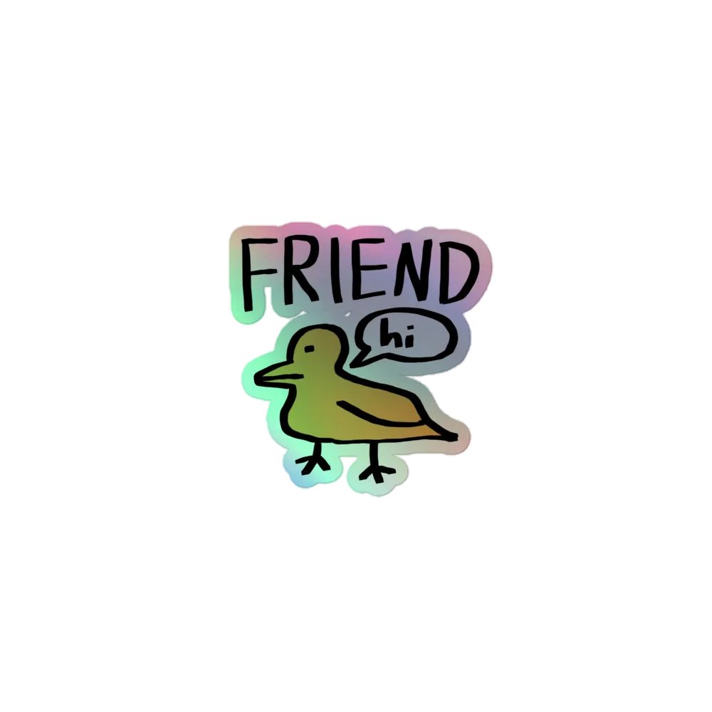 FRIEND DUCKLING Holographic Sticker product image (1)