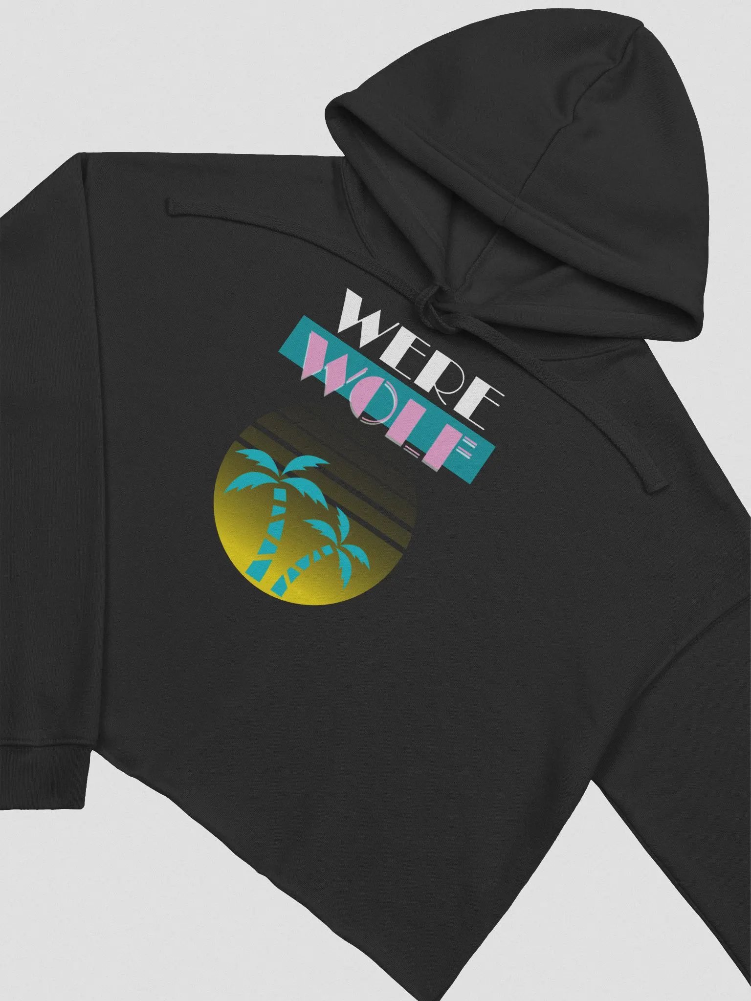 Were Wolf fleece crop hoodie product image (4)