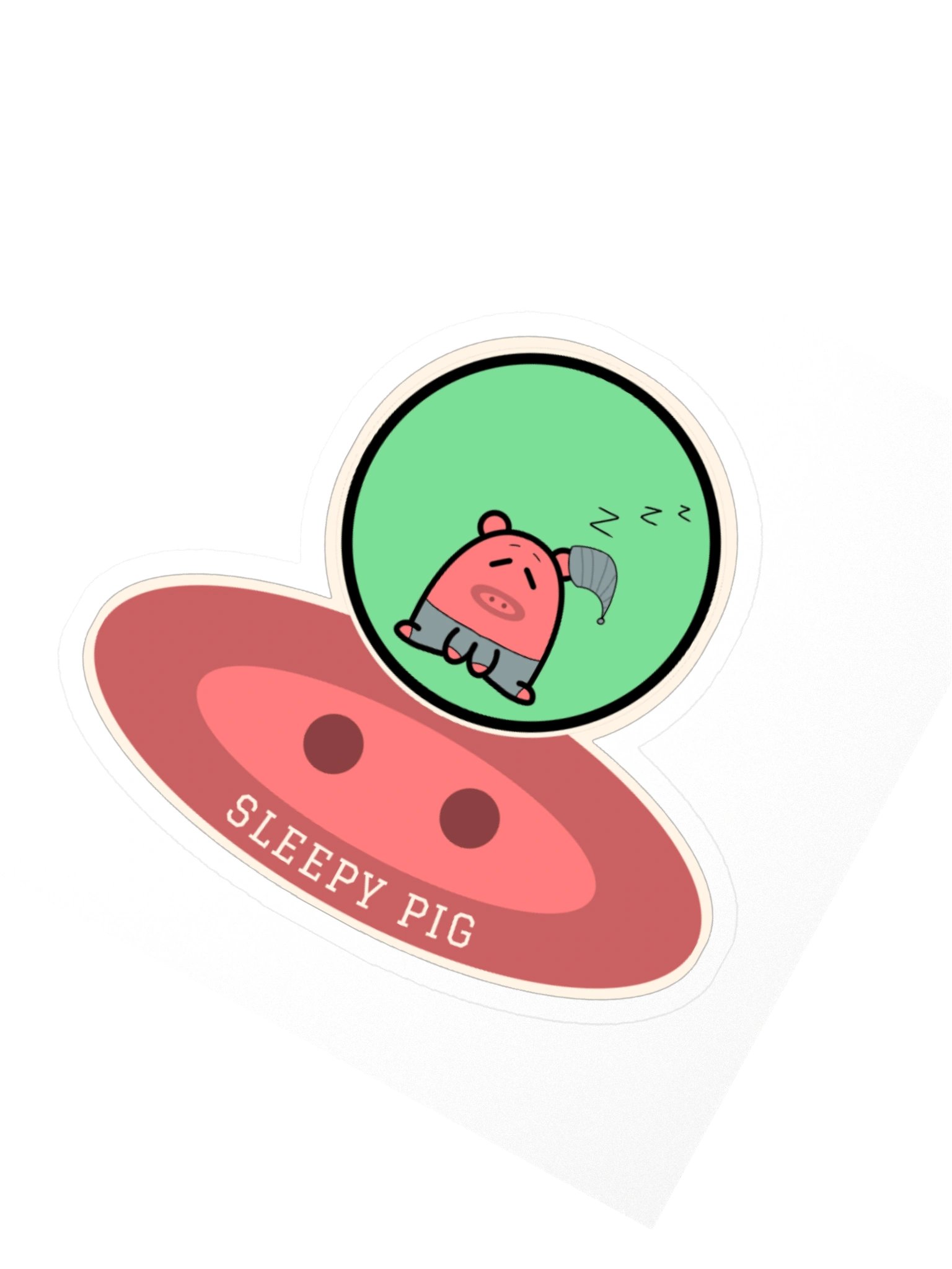 Sleepy Pig Snout Sticker product image (4)