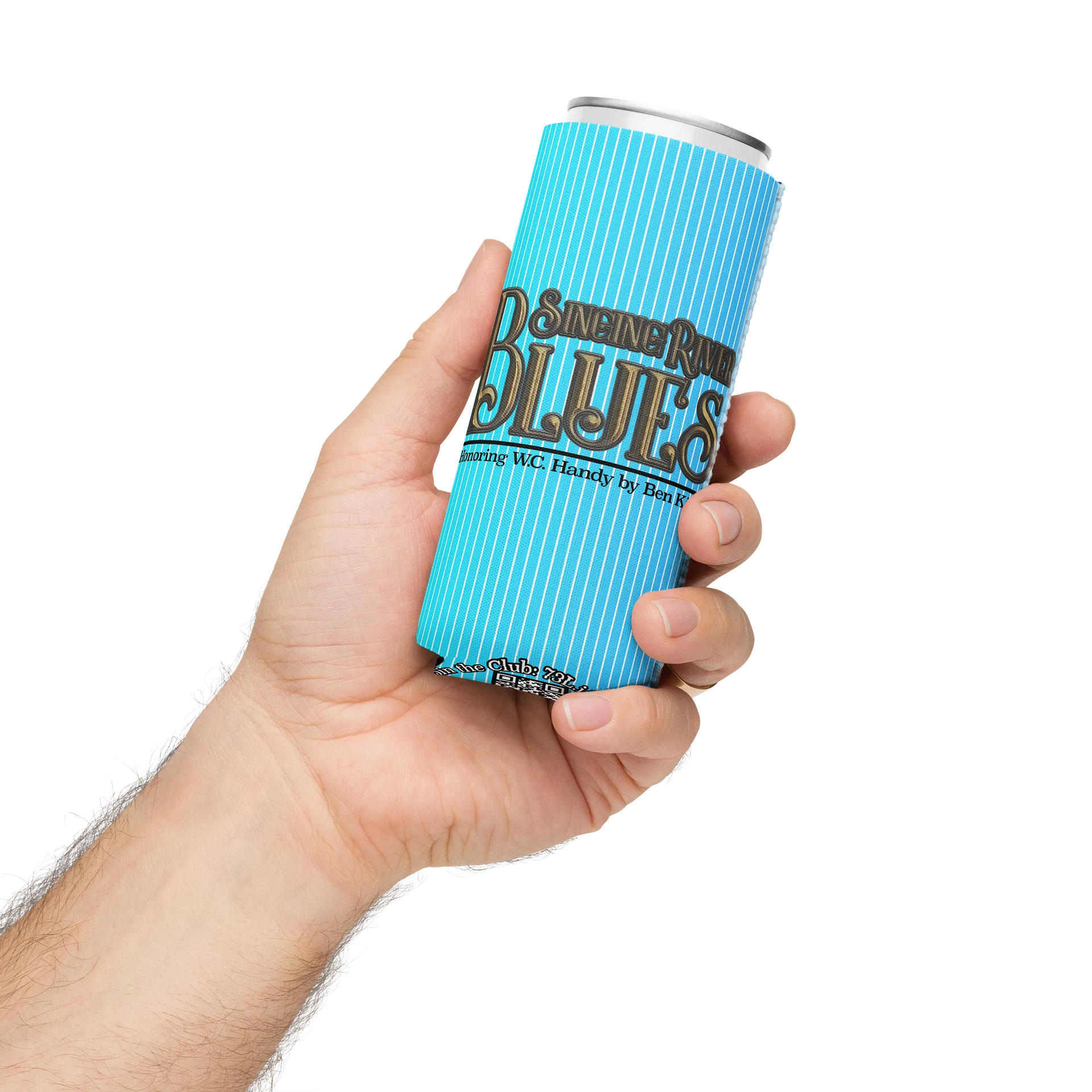 Singing River Blues Title Stripe Can Cooler product image (12)