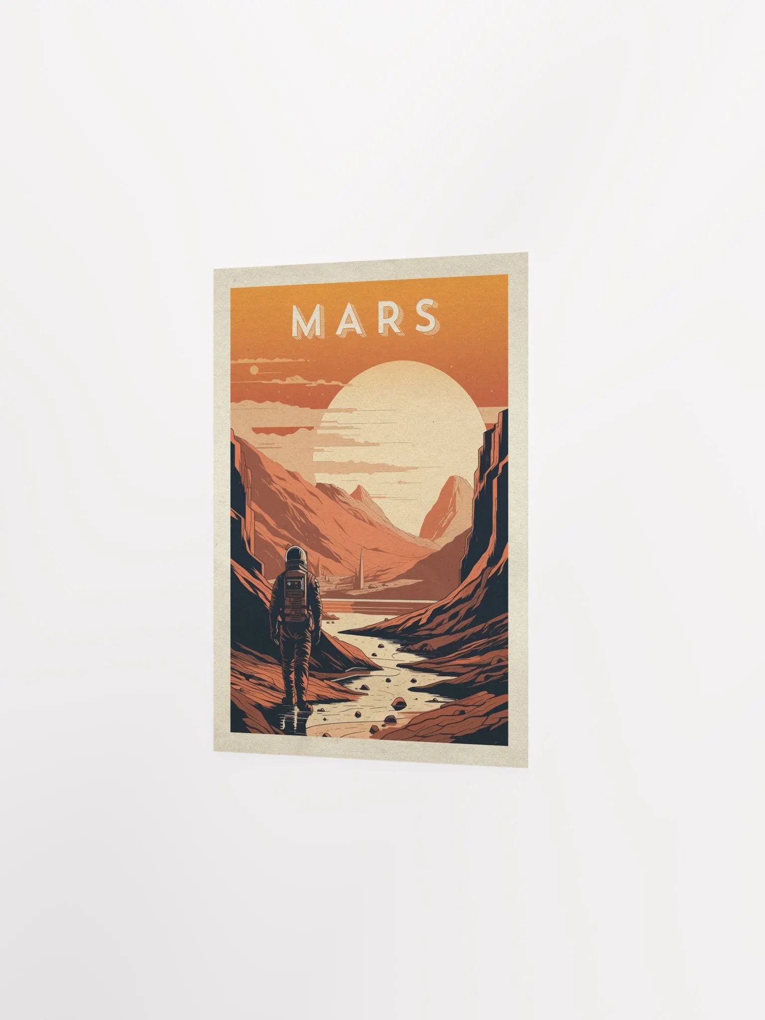 Mars, colony, astronaut — Vintage space poster product image (7)
