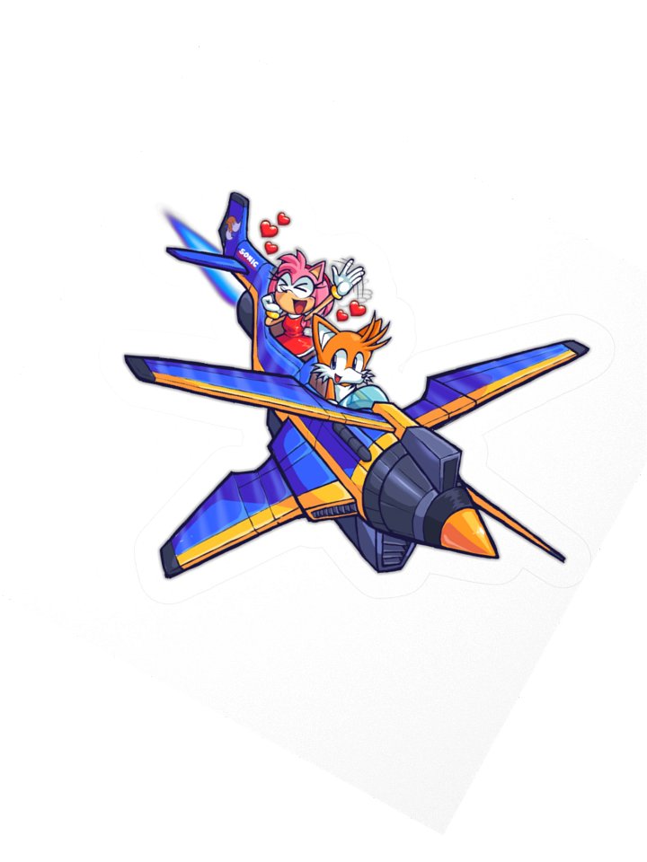 Tails & Amy Kiss Cut Sticker product image (2)