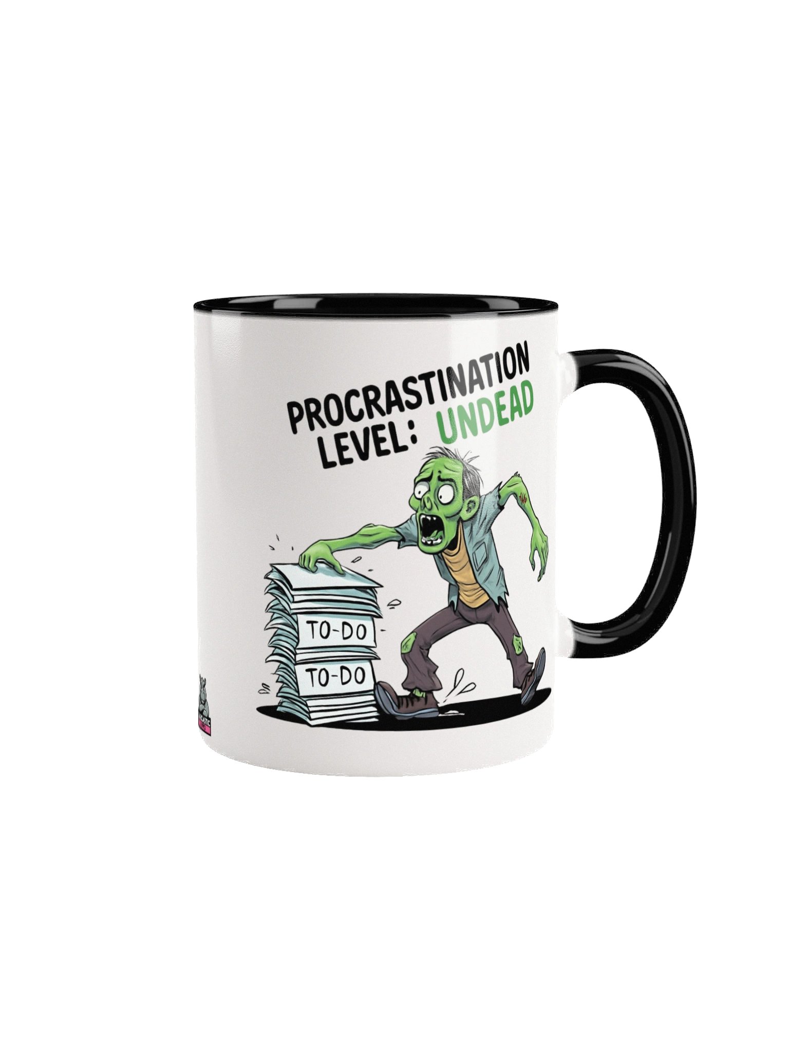 "Procrastination Level: Undead" Halloween - Zombie Mug – Funny To-Do List Graphic Mug for Chronic Procrastinators product image (2)