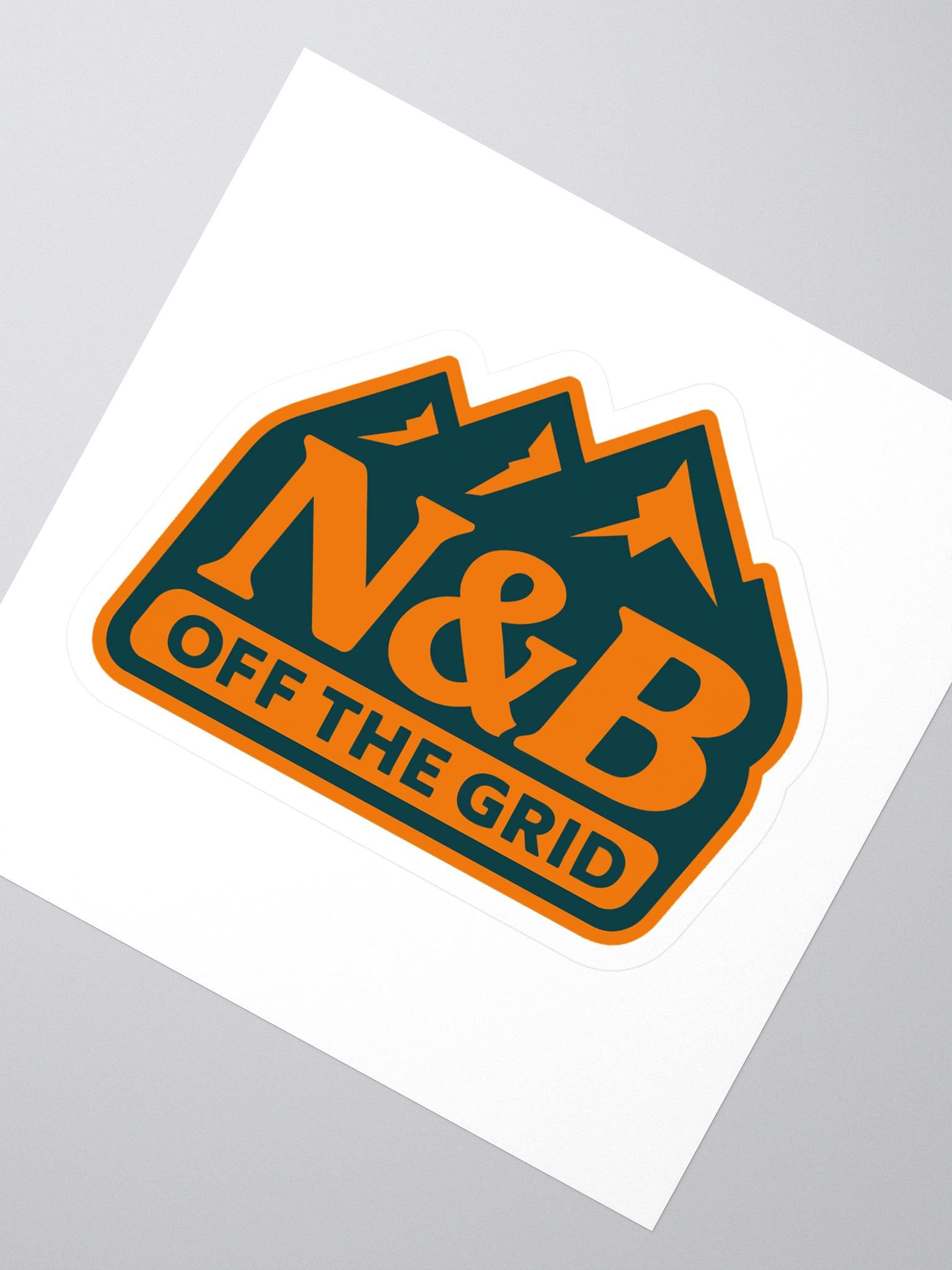 N&B Off the Grid Orange/Blue Large Sticker product image (1)