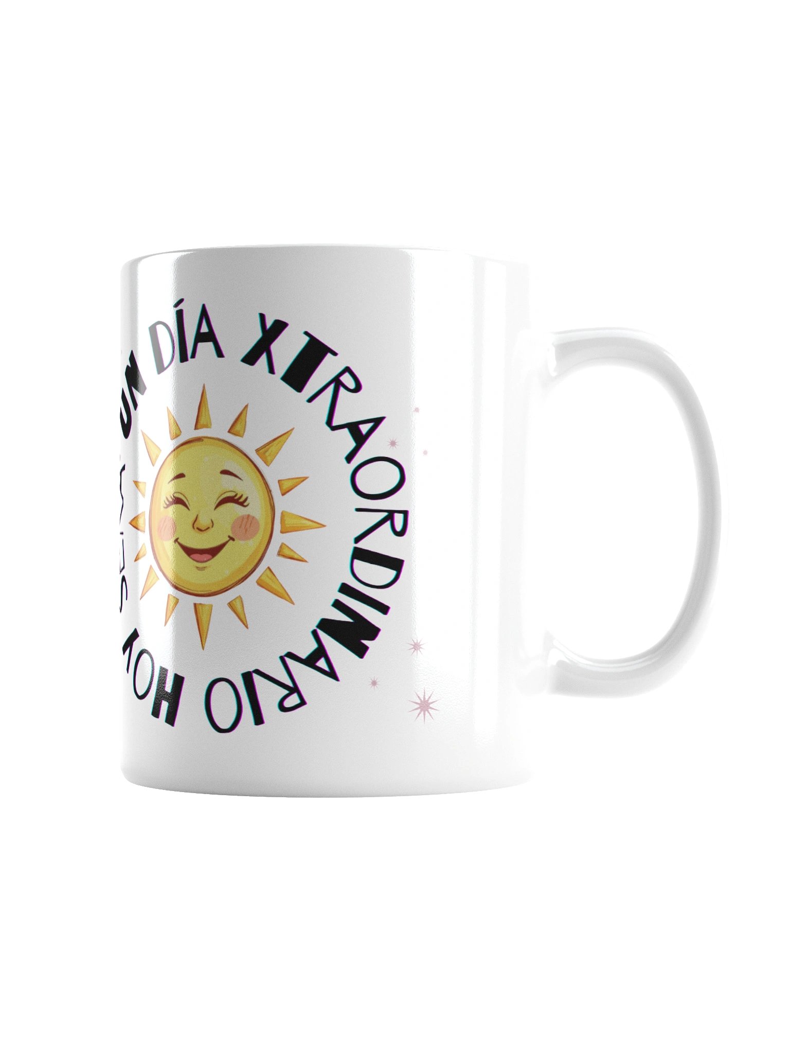 Smiling Sun and Cat White Glossy Mug product image (4)