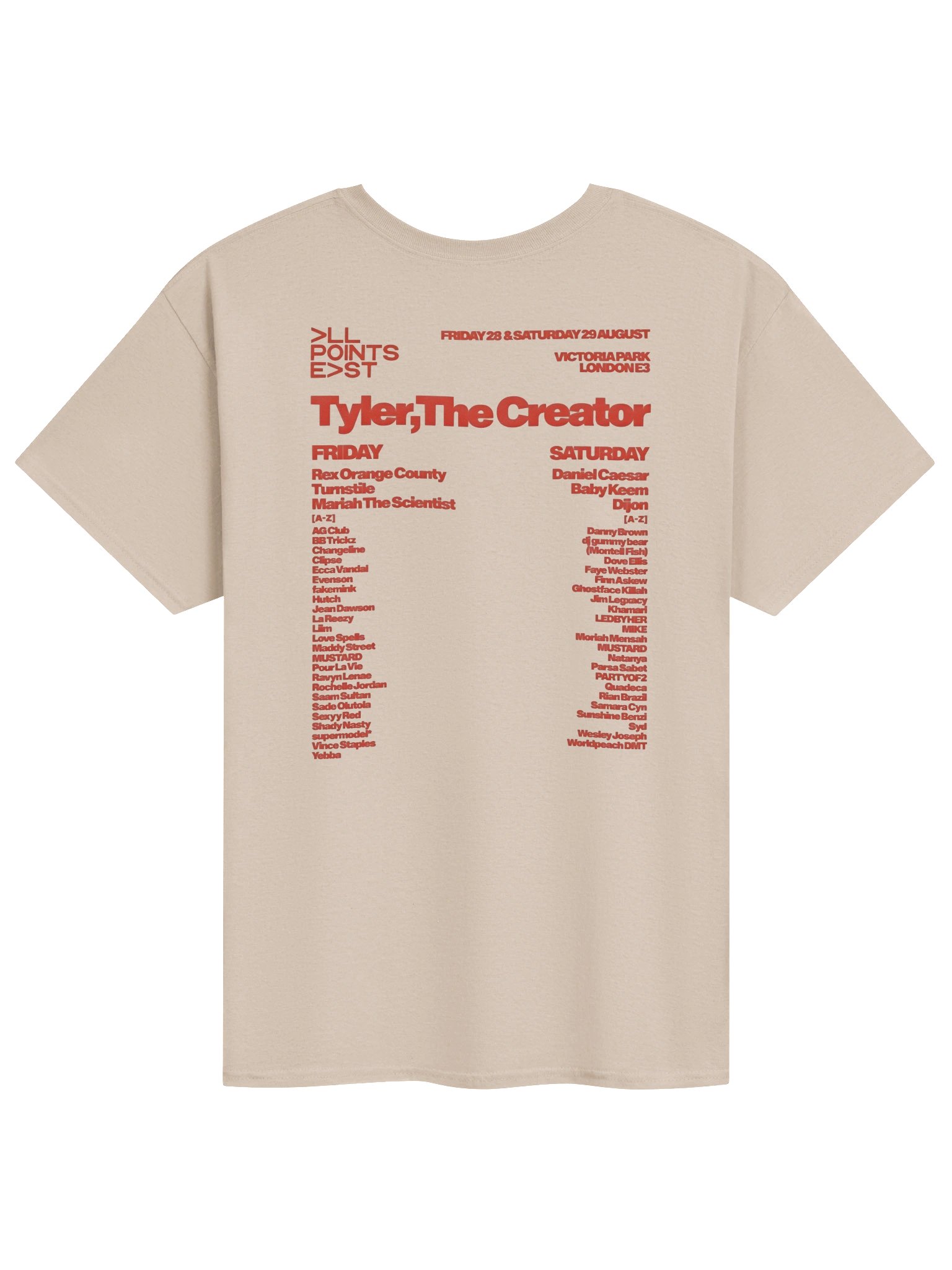 Tyler The Creator All Points East 2026 London UK At Victoria Park T-Shirt product image (2)