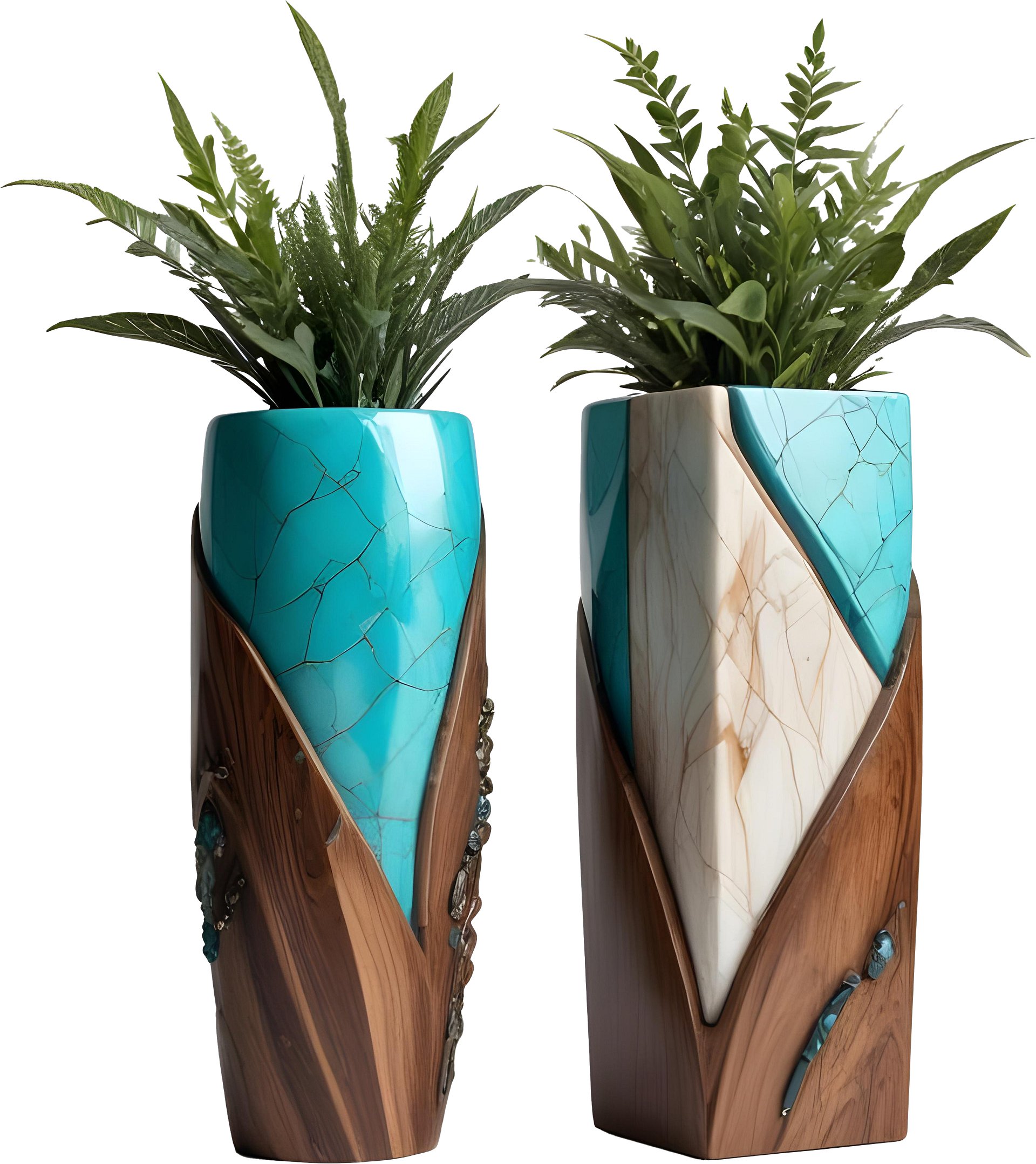 Collection song of the waves Art Deco Vase, PNG product image (1)