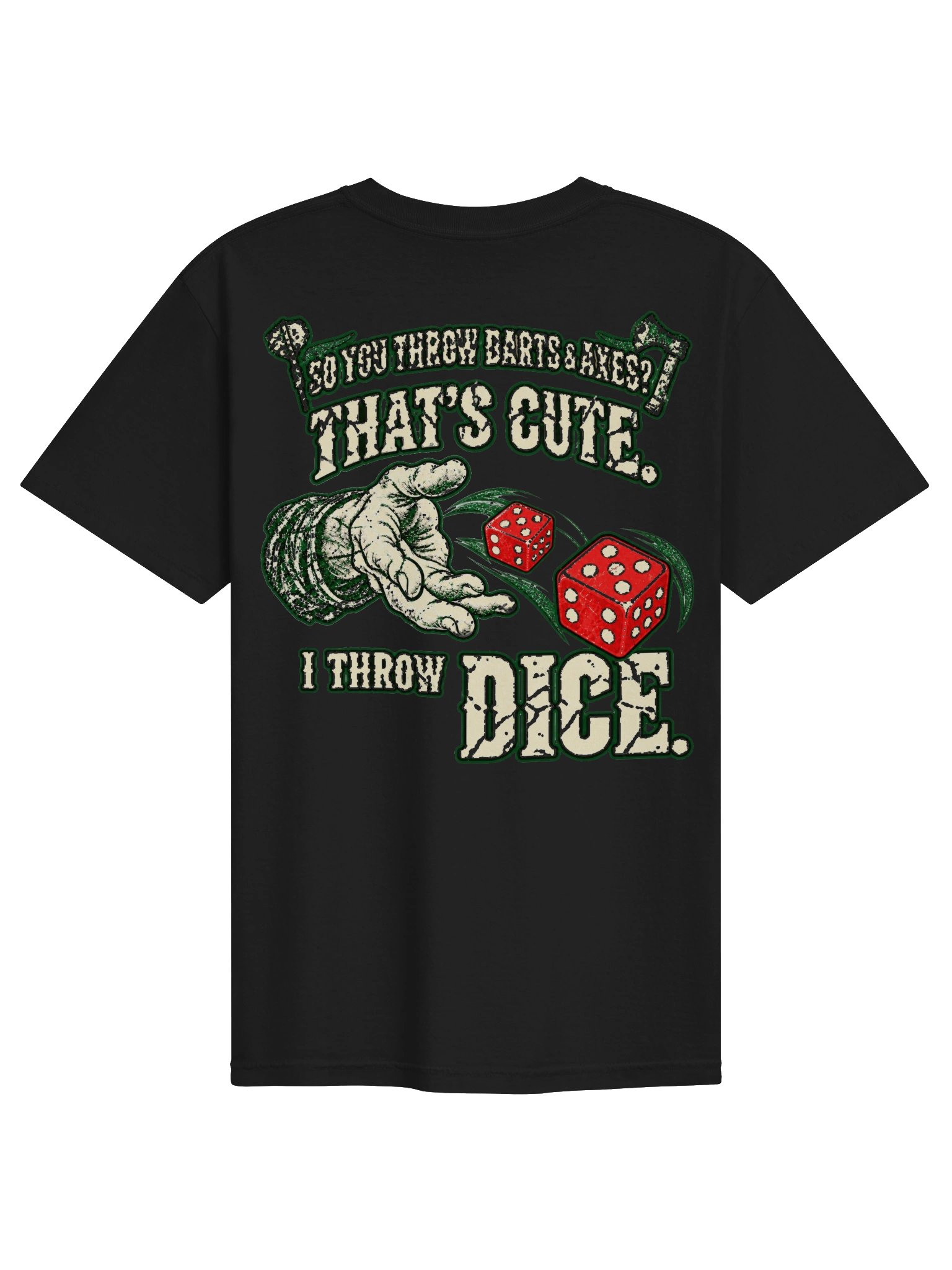 KC Craps I Throw Dice Black Tee product image (2)