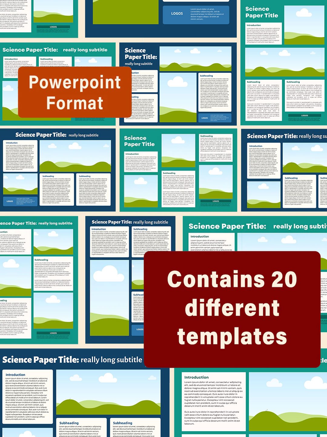 Scientific Research Poster PowerPoint Templates - Graph/Photograph Focus Design Pack product image (3)