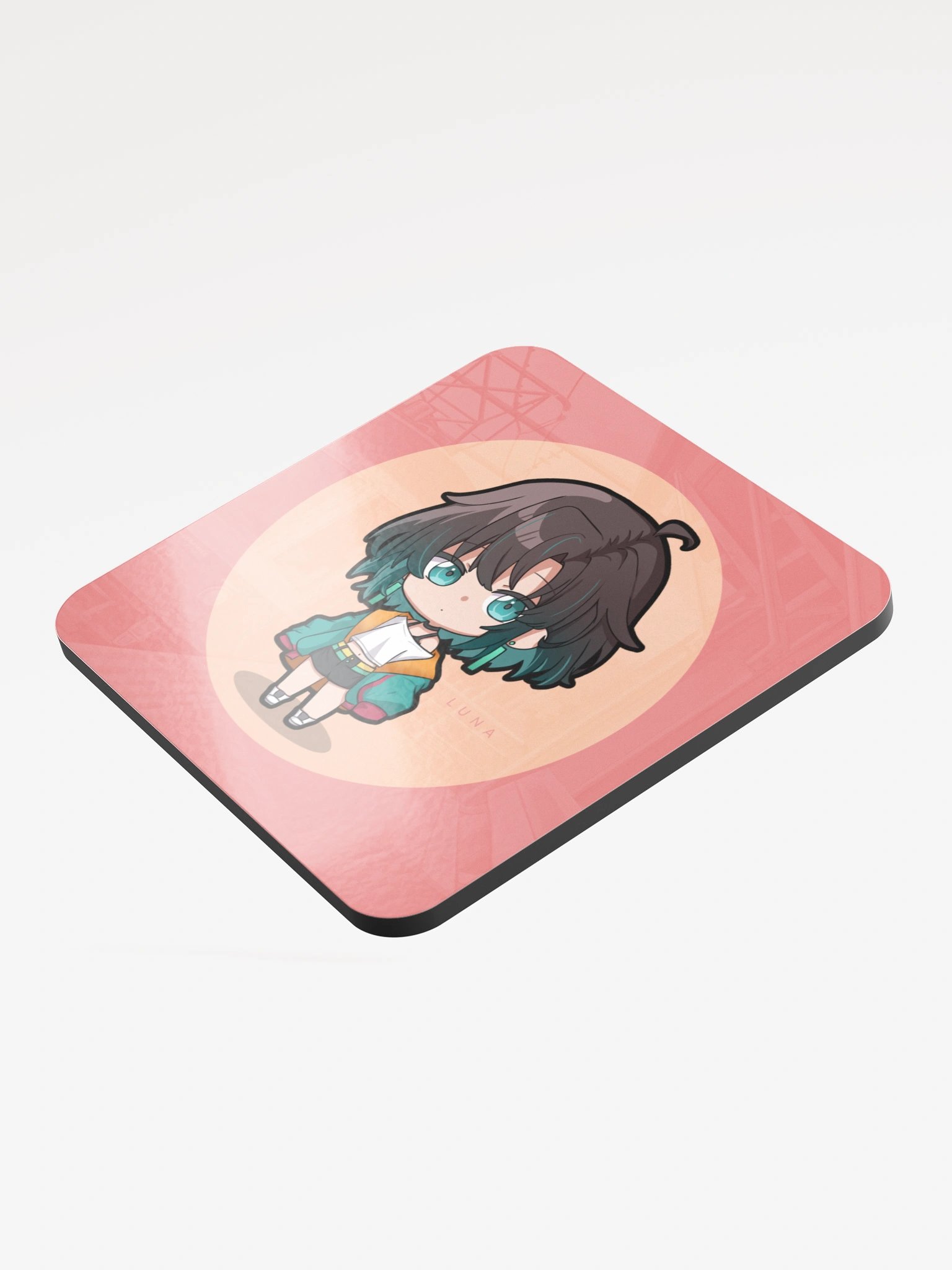 Luna Chibi Glossed Cork Coaster product image (3)