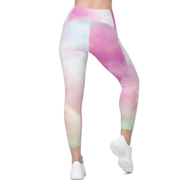 Blur cloud rainbow Design Leggings with Pocket - V4 product image (1)
