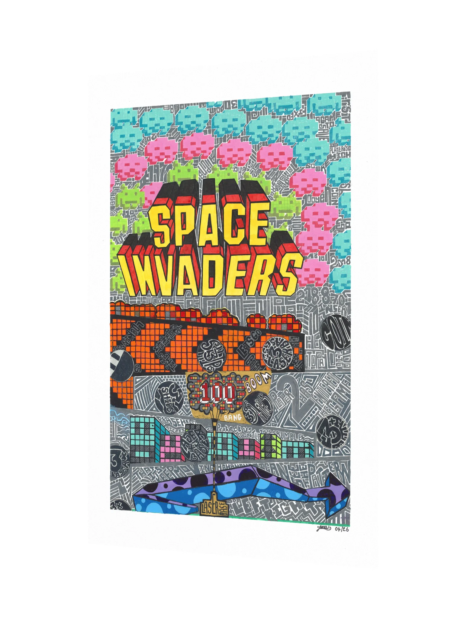 Retro Space Invaders Poster product image (9)
