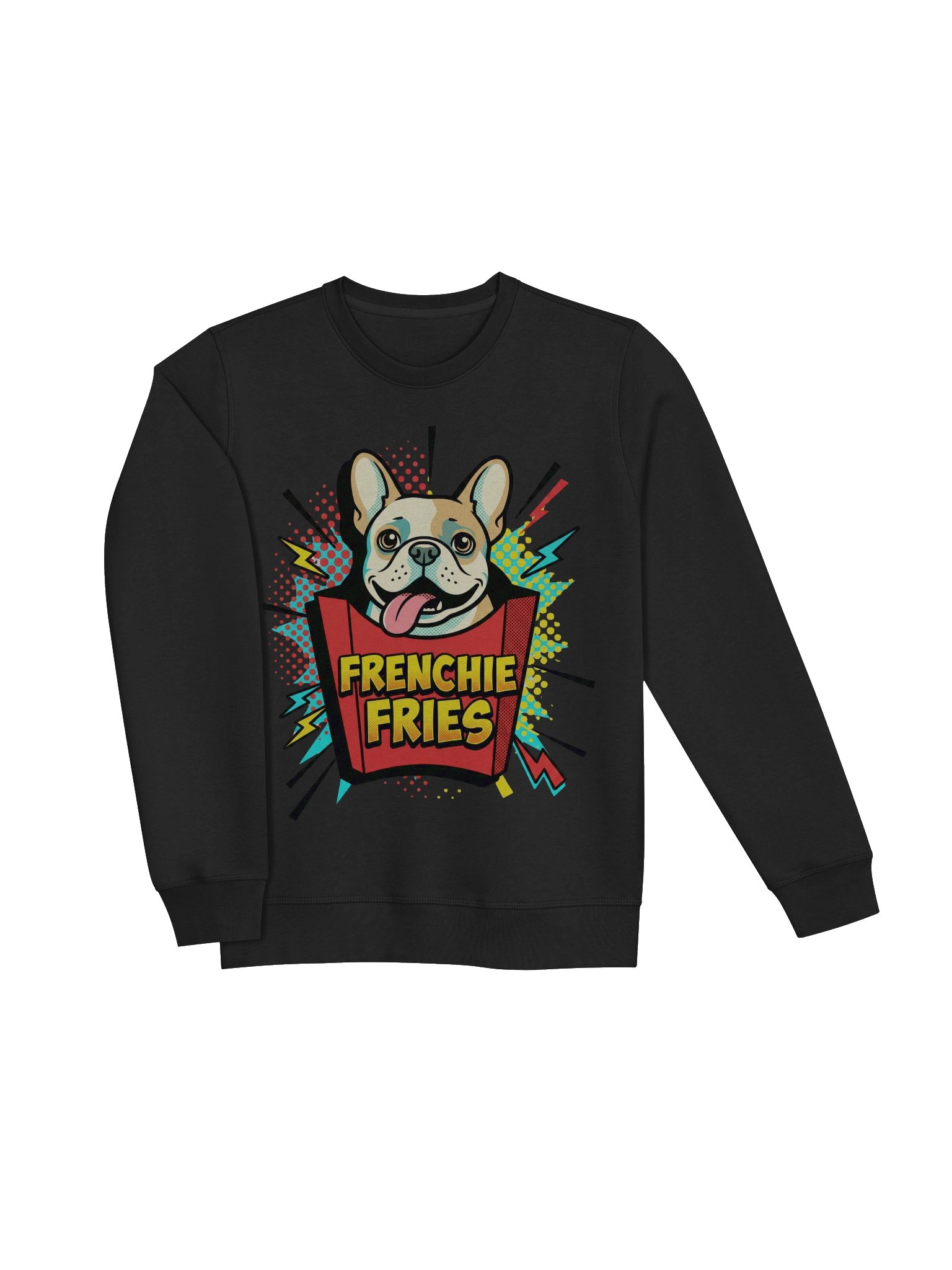 Frenchie Fries Dog Illustration Organic Sweatshirt product image (3)