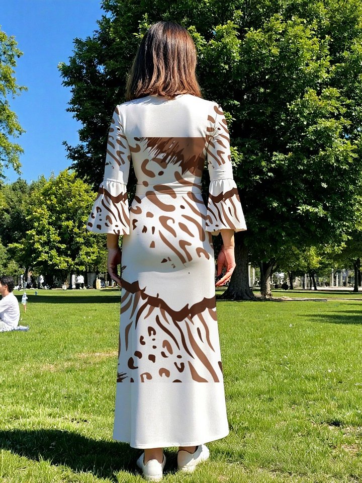 Wild Instinct Abstract Print Wrap Maxi Dress product image (2)