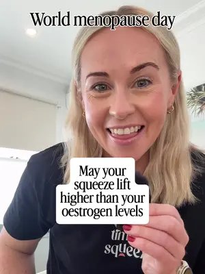 Warning: may cause hot flushes 🥵 Menopause can bring changes to your pelvic floor too: bladder leaks, urgency and vaginal dryness. This World Menopause Day, we’re giving those pelvic floor muscles a little love 💪 Follow along for daily workouts xx #worldmenopauseday #womenshealth #menopausetips #kegels #pelvicfloorexercises 
