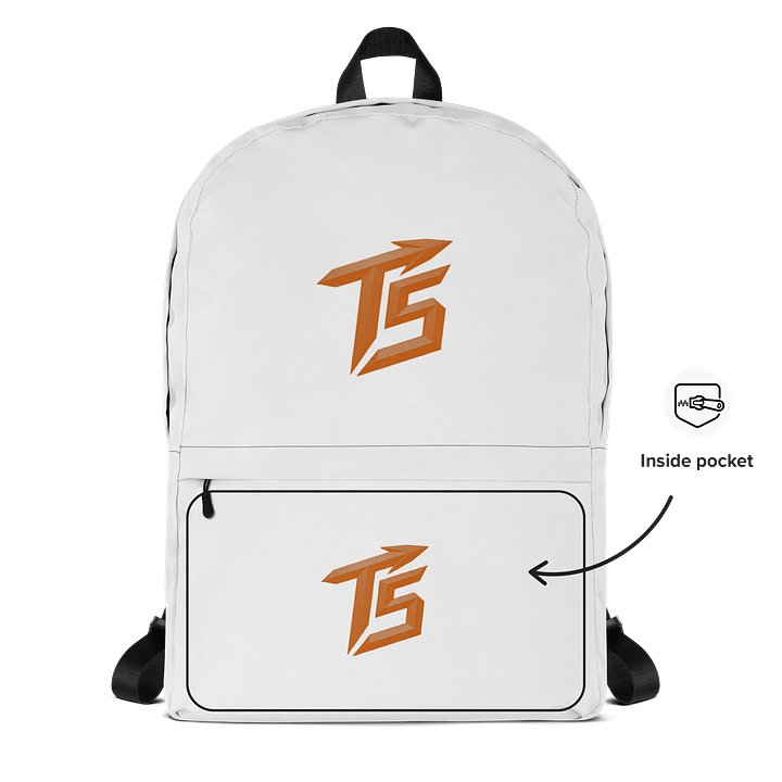 Trigga5Trey T5 White Backpack (Orange Logo) product image (2)