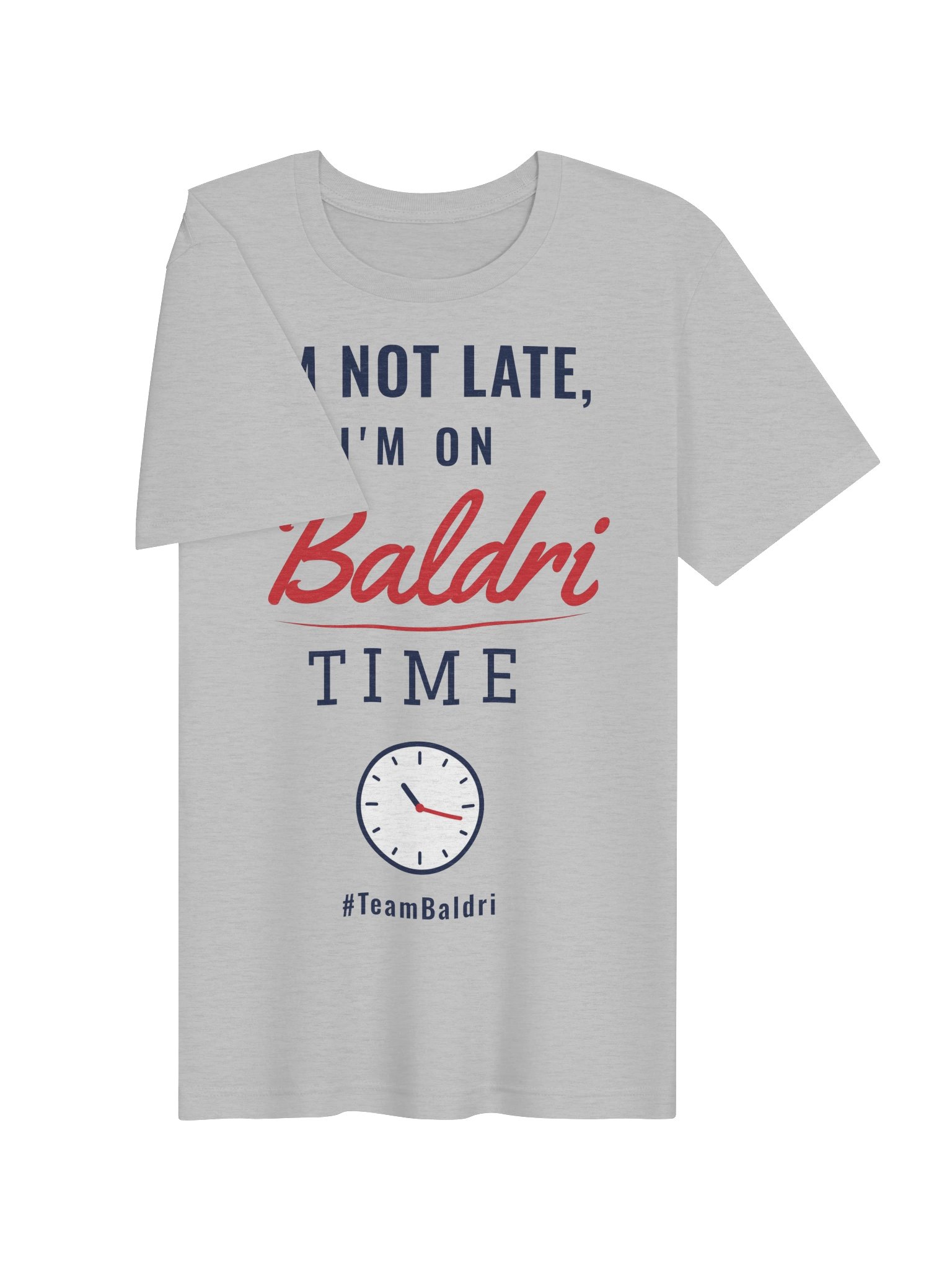 I'm Not Late, I'm On Baldri Time Tee - White/Cream/Gray product image (8)