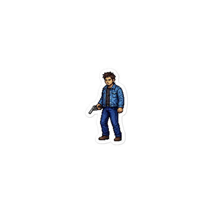 Eddie Dean (The Dark Tower Ka-Tet) Retro Pixel Art Laptop Sticker product image (2)