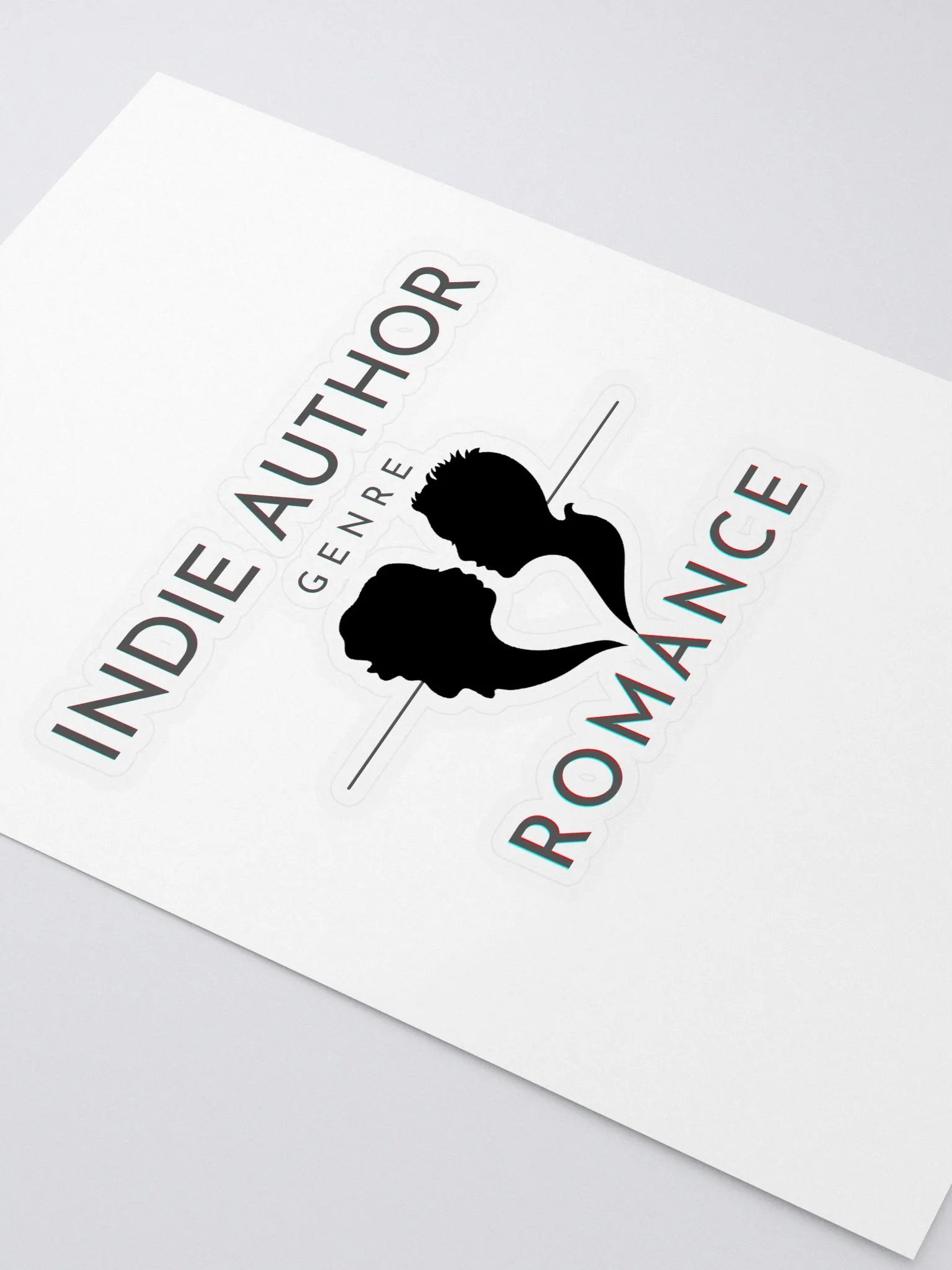 Indie Author Romance Sticker Black Text product image (2)