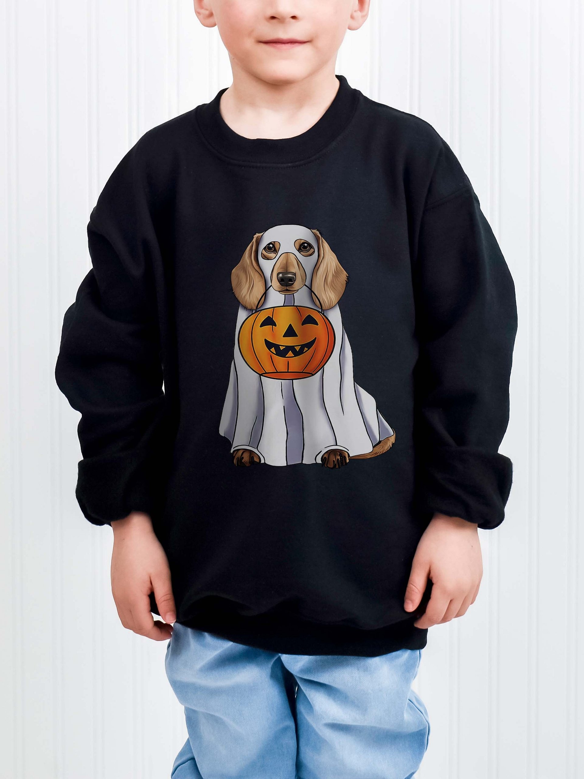 Halloween Dachshund(Fawn) Youth Sweatshirt product image (1)