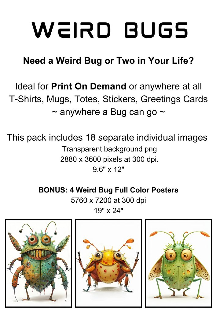 18 "Weird Bugs" Clipart Image Bundle product image (1)