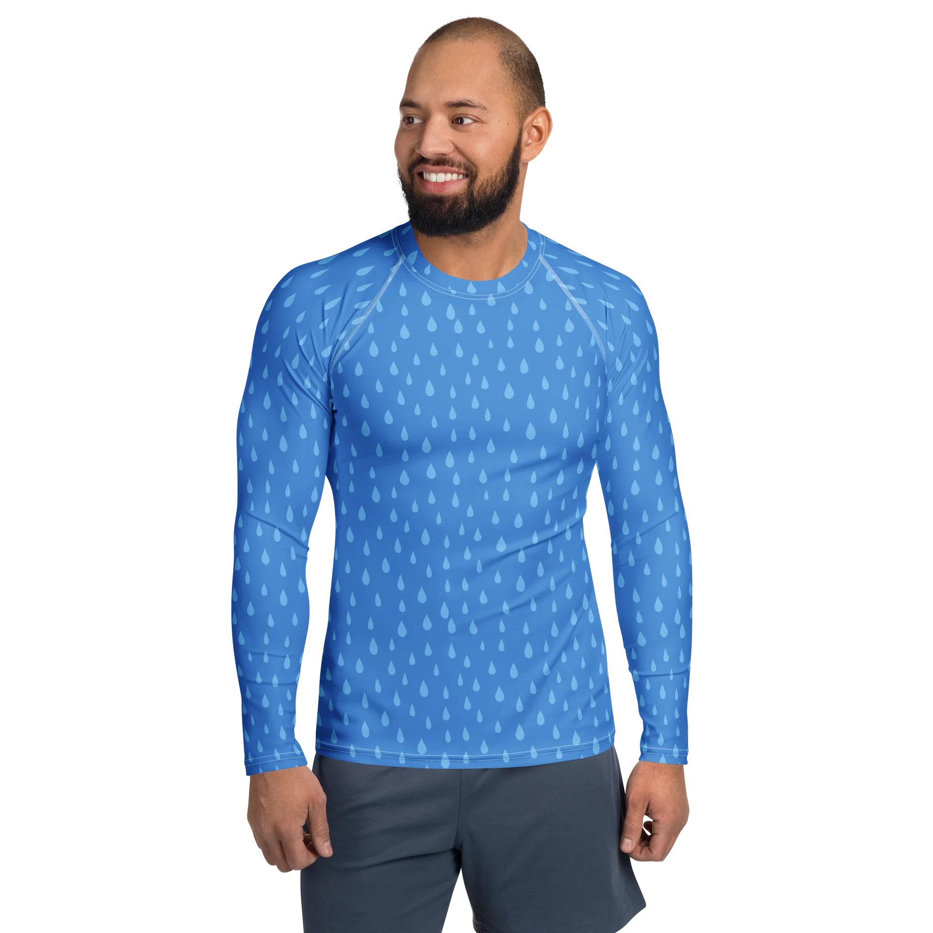 Comfortable Men's Rash Guard Unique Raindrops product image (1)
