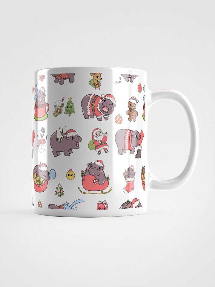 MOODENG'S CHRISTMAS WHITE GLOSSY MUG! product image (2)
