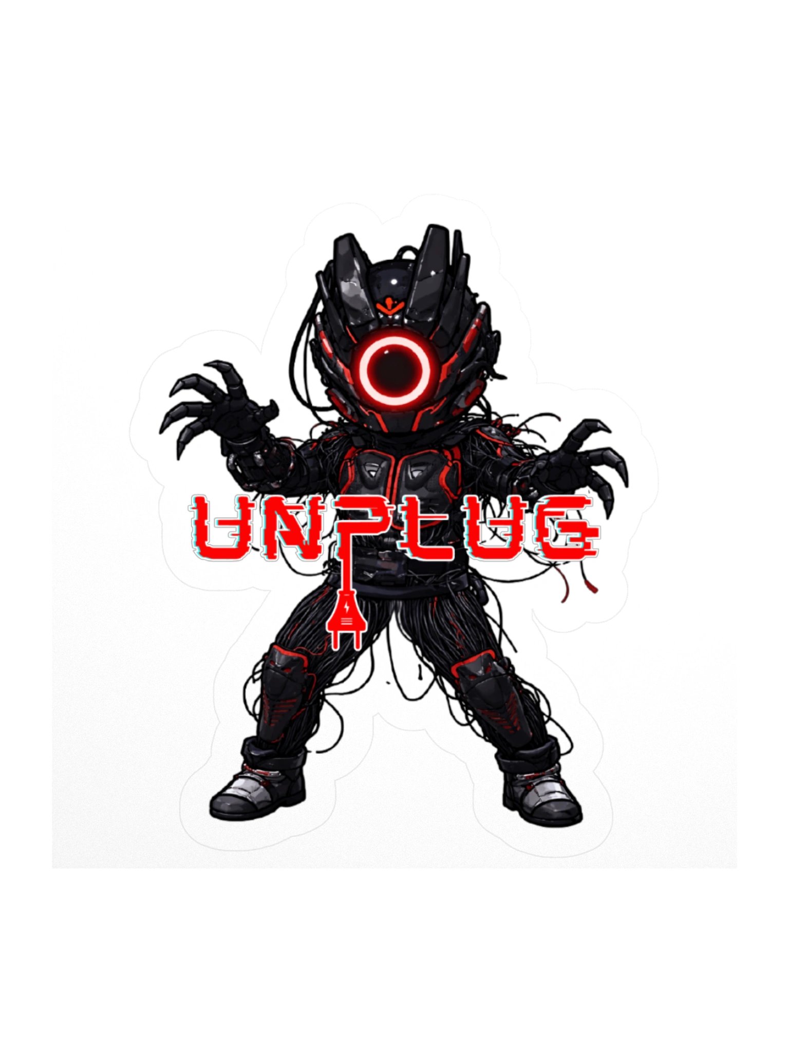 UNPLUG Anime Themed Sticker Full Size product image (1)