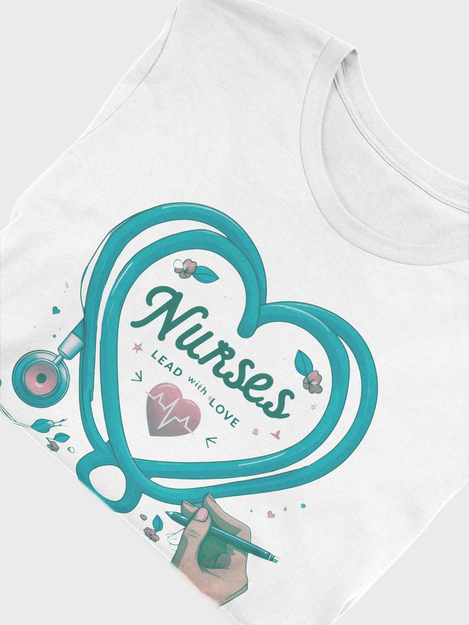 Heartfelt Nurses Lead with Love T-Shirt product image (48)
