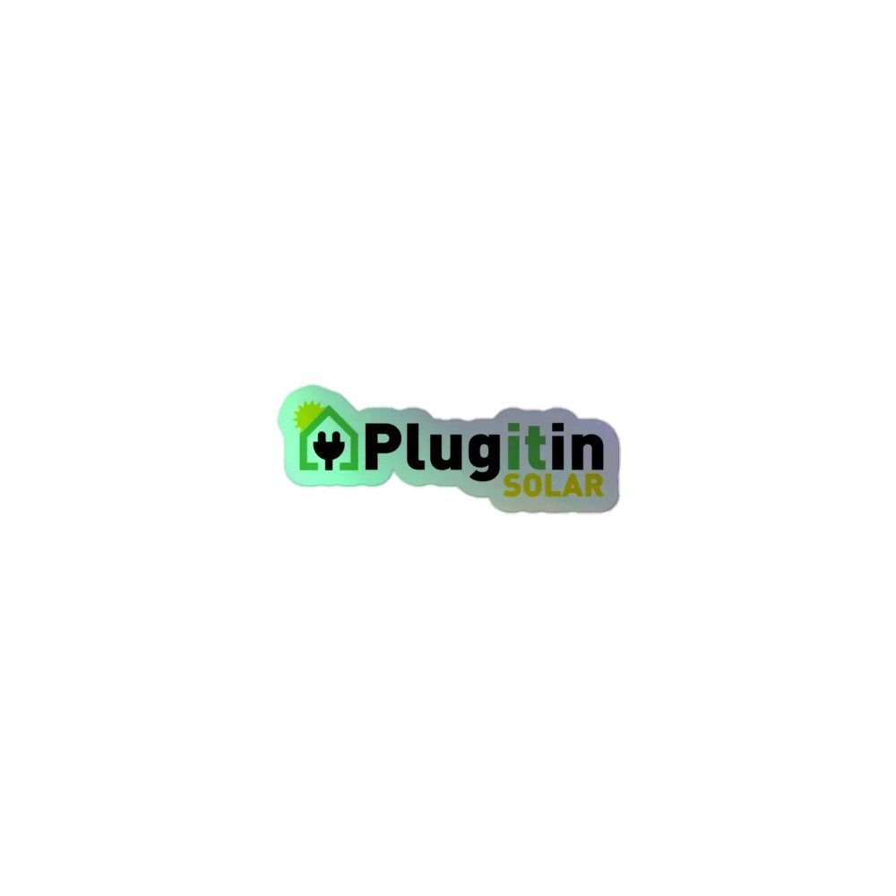 Plug It In Solar High-Quality Holographic Sticker Sheet product image (1)