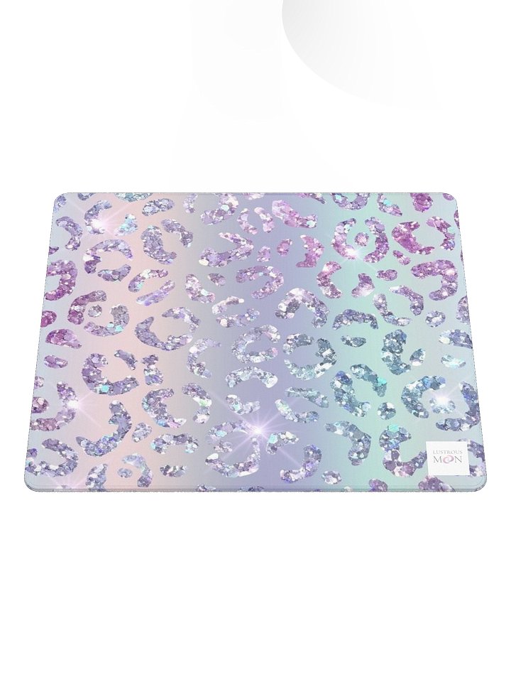IRIDESCENT GLITTER LEOPARD PATTERN Gaming Mouse Pad product image (1)