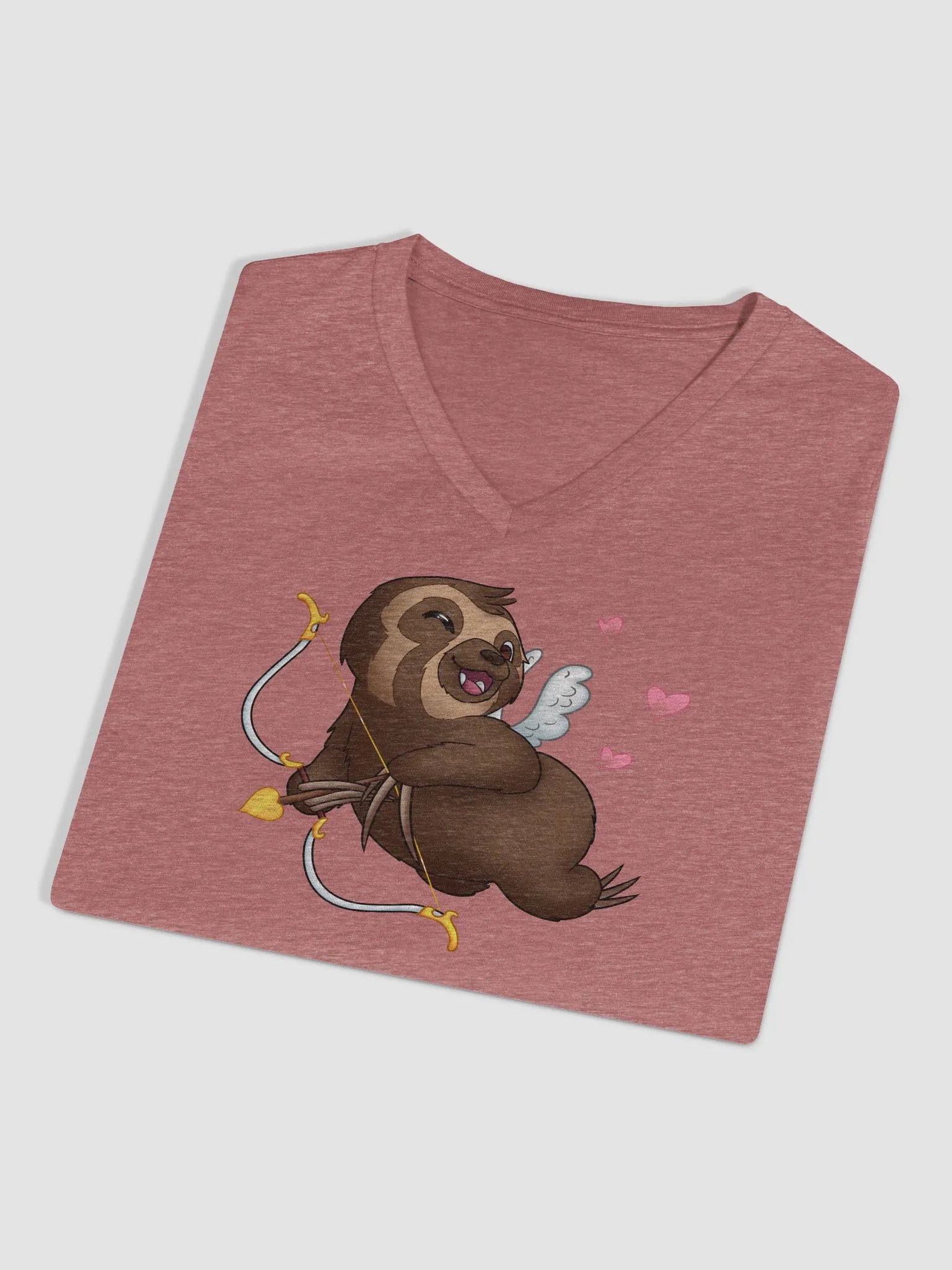 Cupid Sloth V-Neck Tee product image (12)