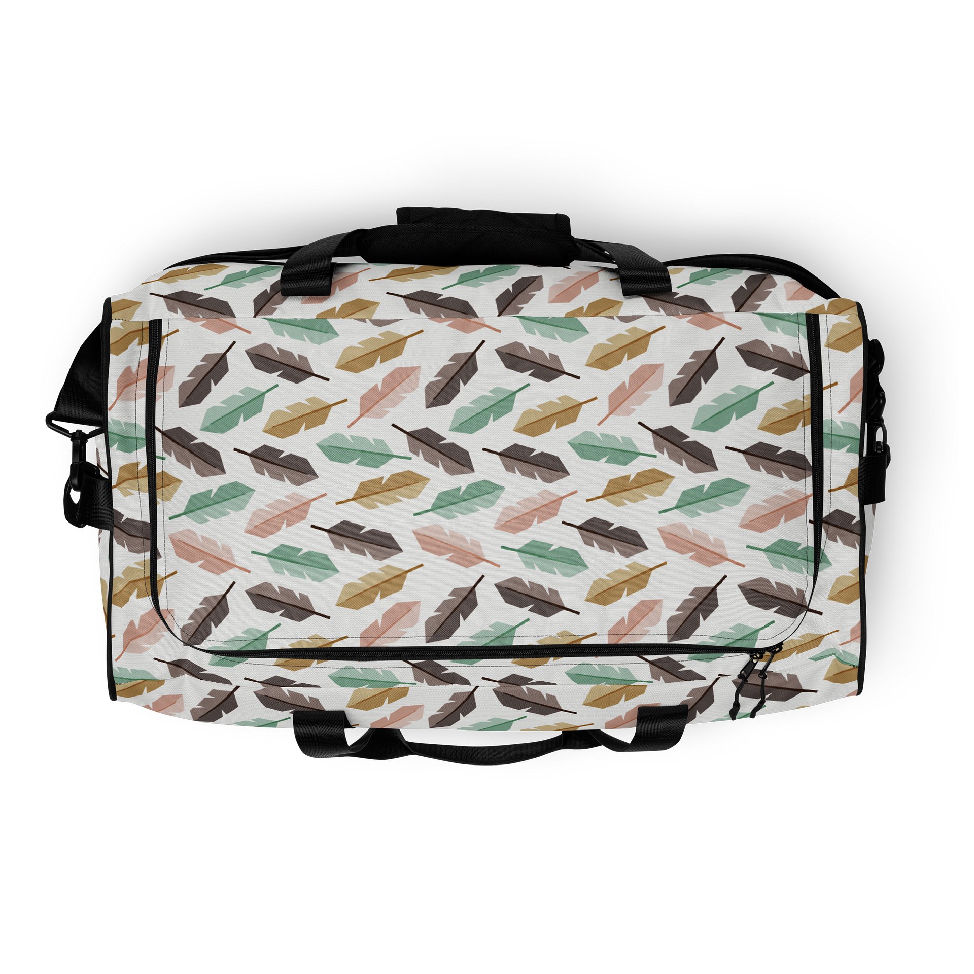 Mid-Century Modern Feathers Duffel Bag product image (8)