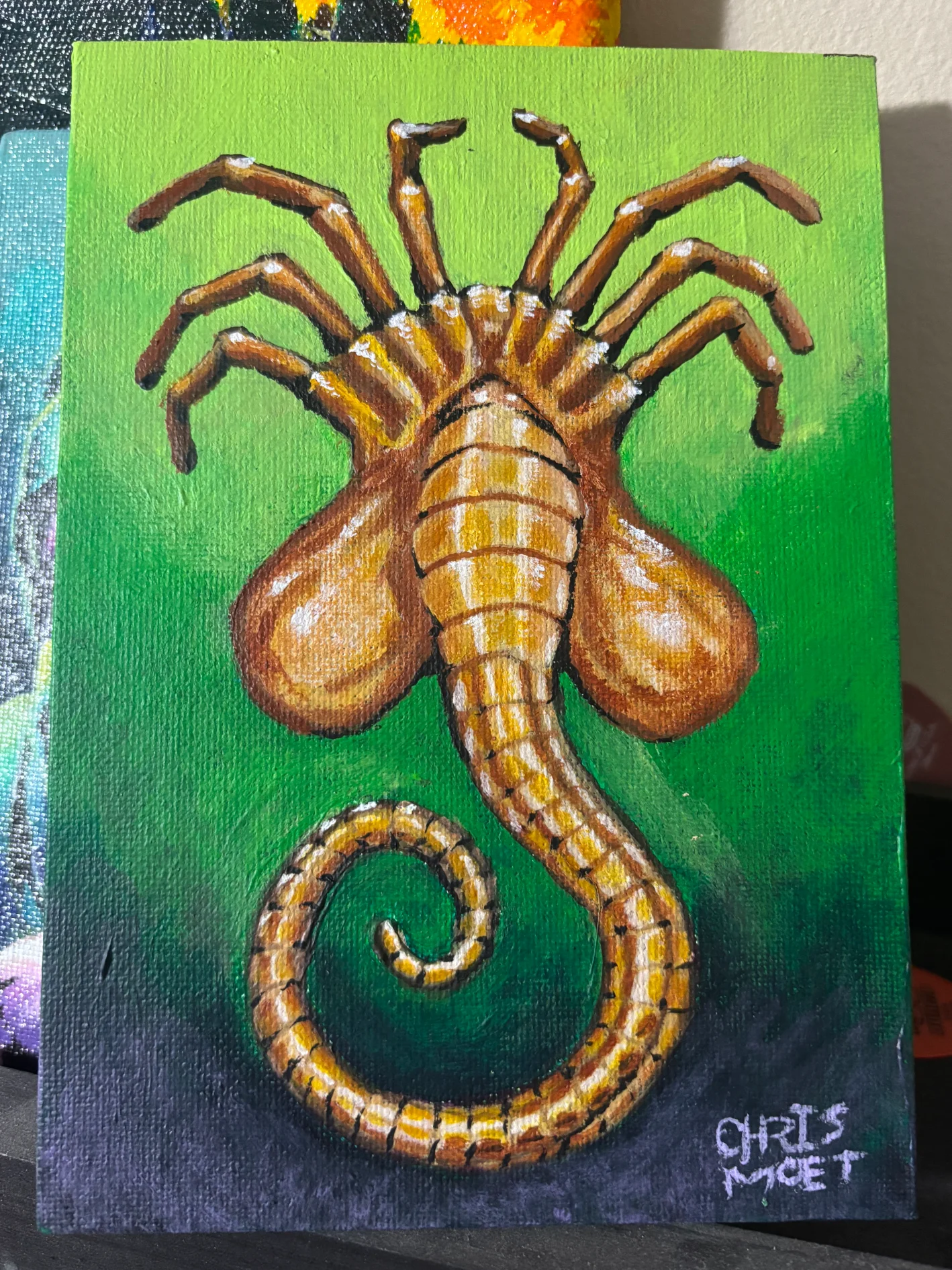 Careful, they're a hugger. 5x7 acrylic on canvas board. (Canada Only) product image (1)