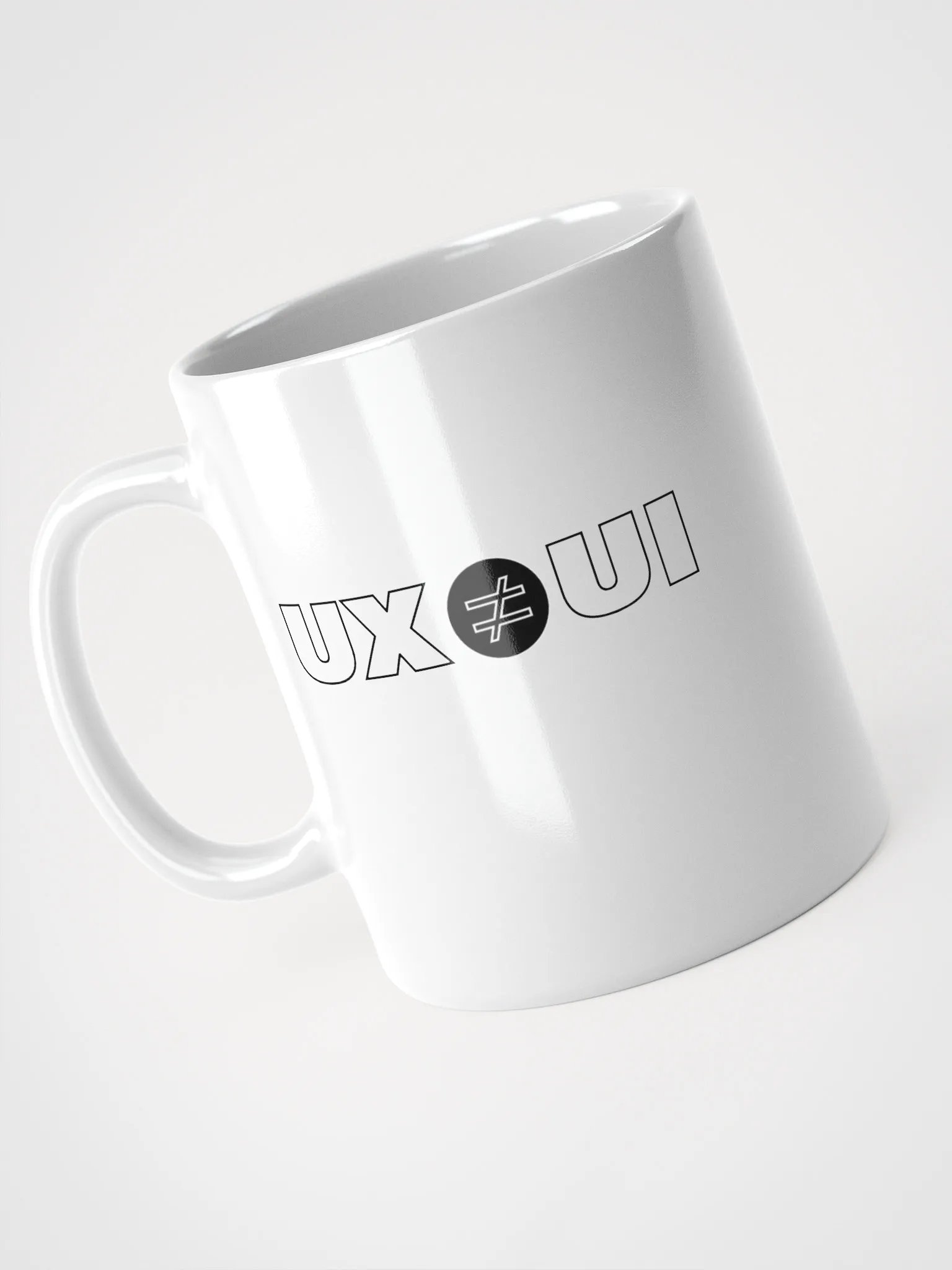 UX ≠ UI White Mug product image (1)