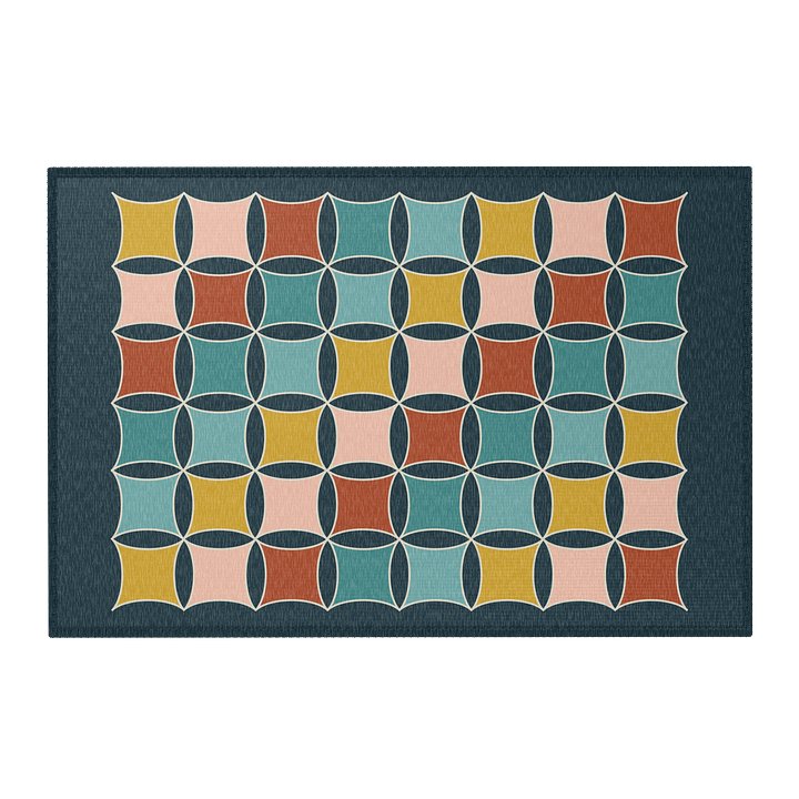 Mid Modern Century Inspired Chenille Area Rug - Retro product image (1)
