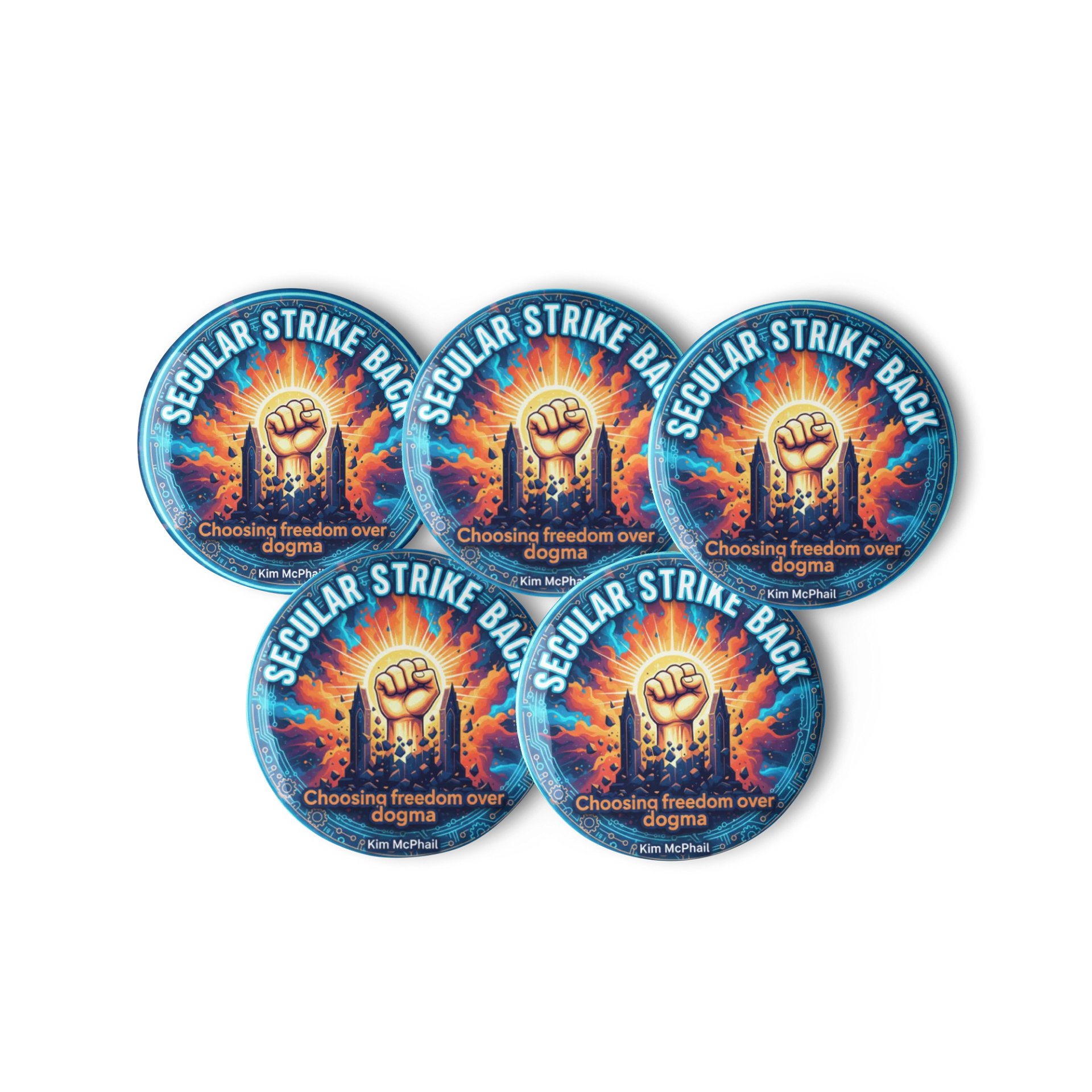Freedom Fist Pin Buttons Set product image (3)