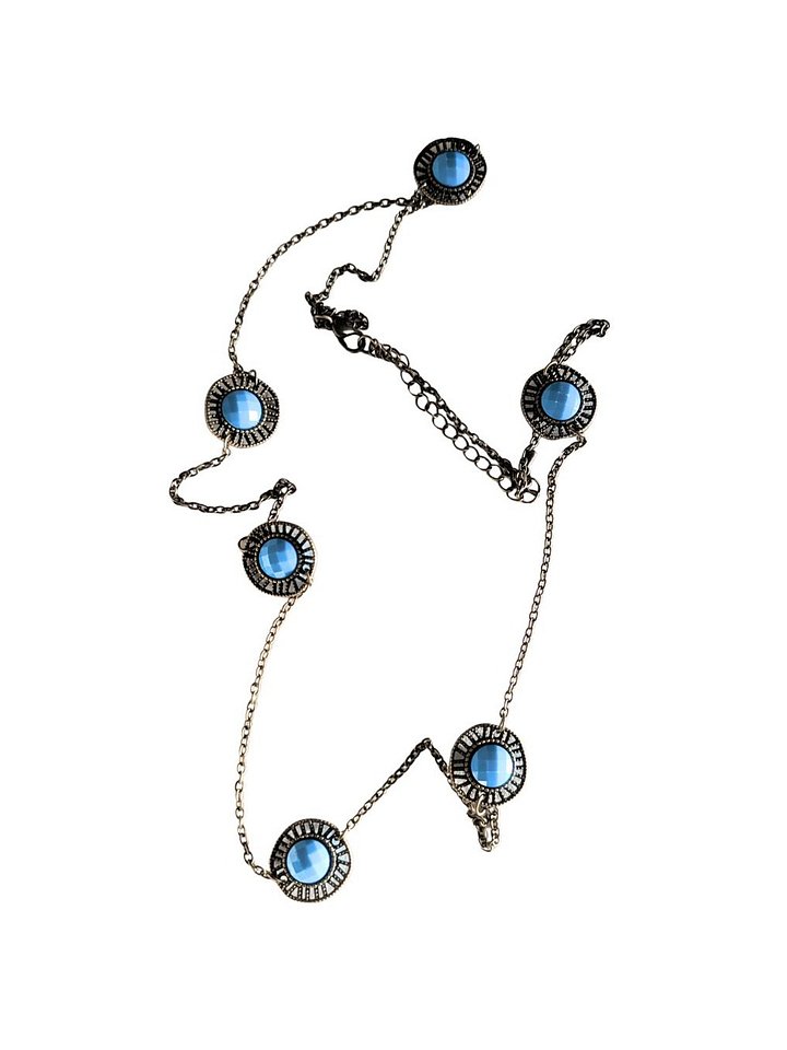 Monica's Stash: Brass Turquoise Beaded Chain Necklace product image (2)