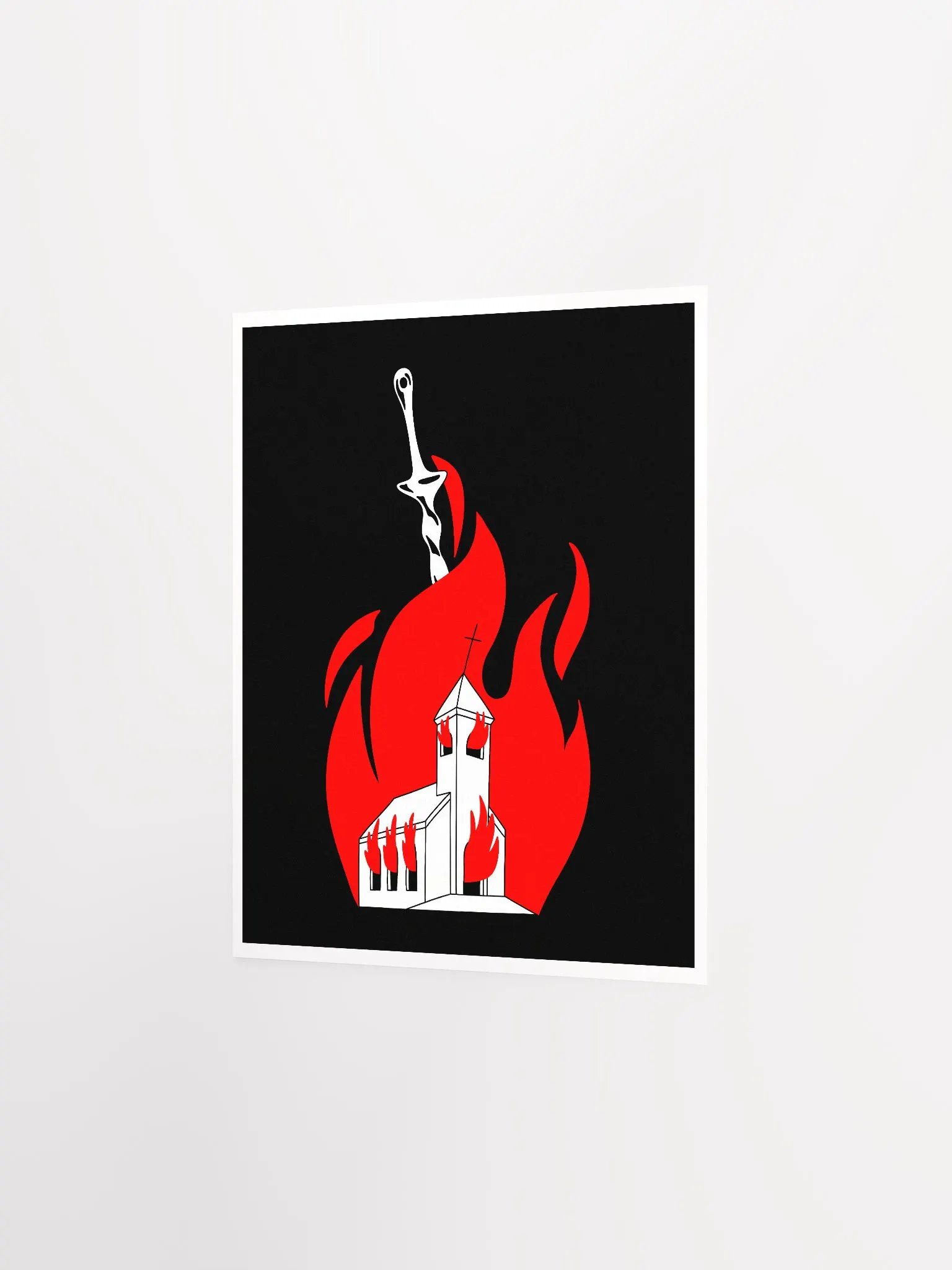 Bonfire Church Print product image (2)