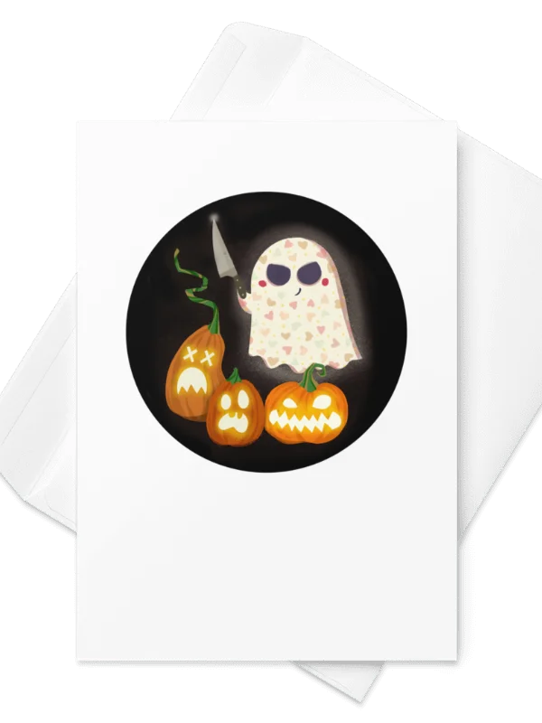 Pumpkin Carver Little Ghost - Greeting Card product image (2)