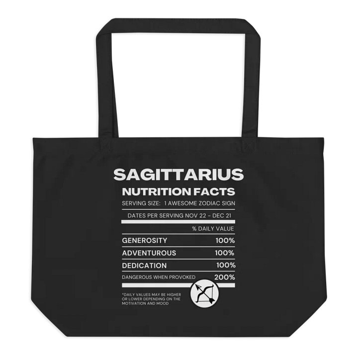 Sagittarius Nutrition Facts Tote product image (1)