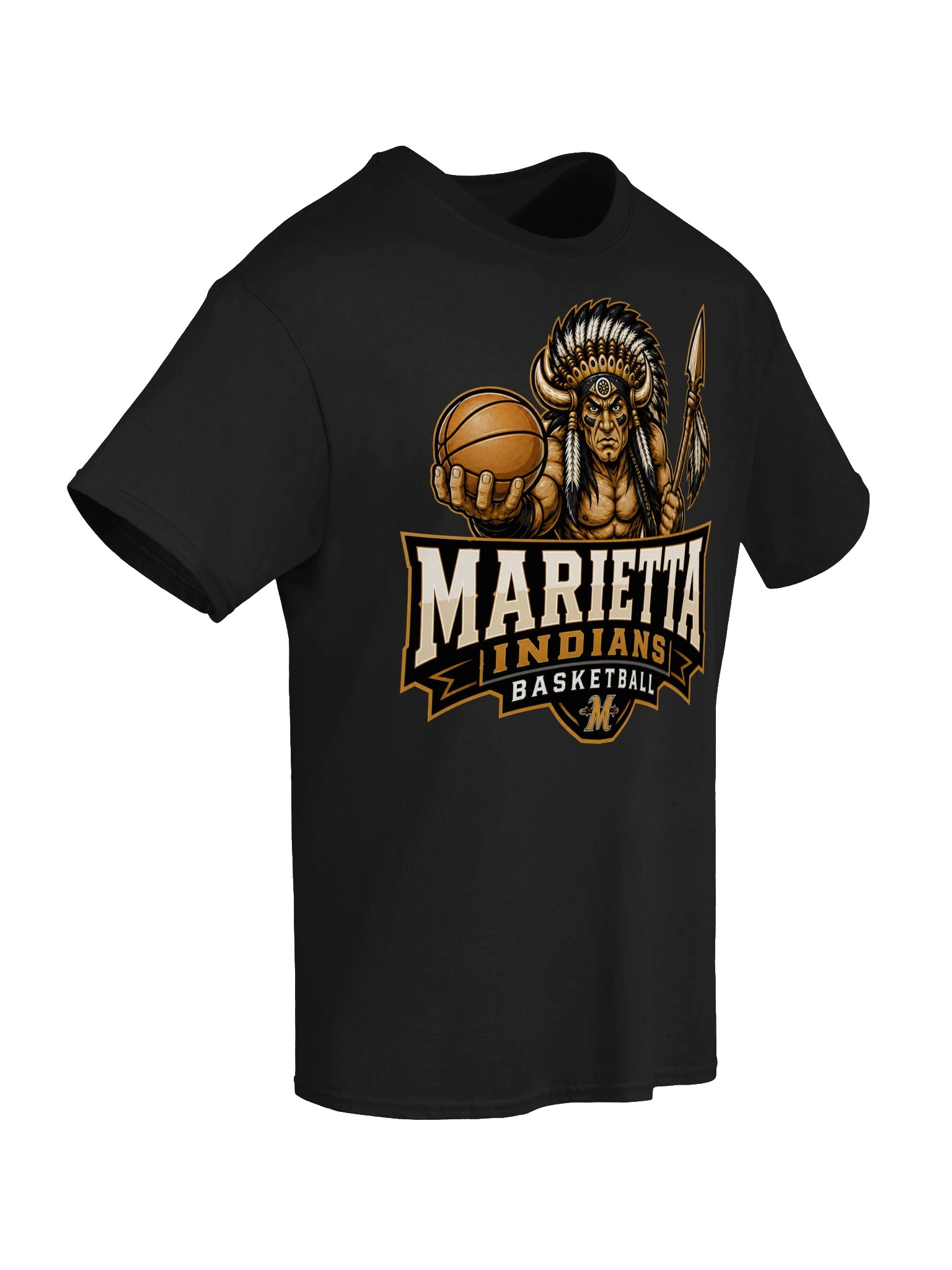 Marietta Indian Basketball Tee product image (41)