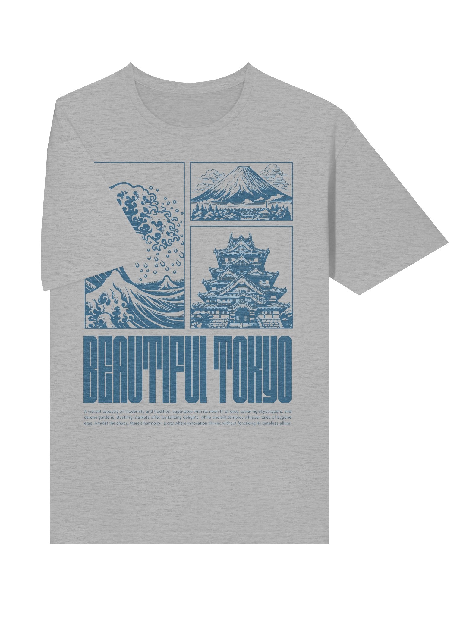 Beautiful Tokyo Wave & Fuji T-Shirt - Gildan Softstyle product image (3)