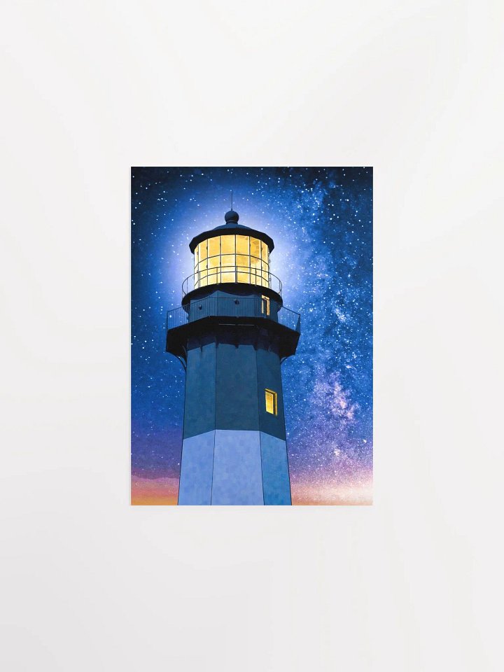 Tybee Island Lighthouse – Starry Night Studio Art Print product image (1)