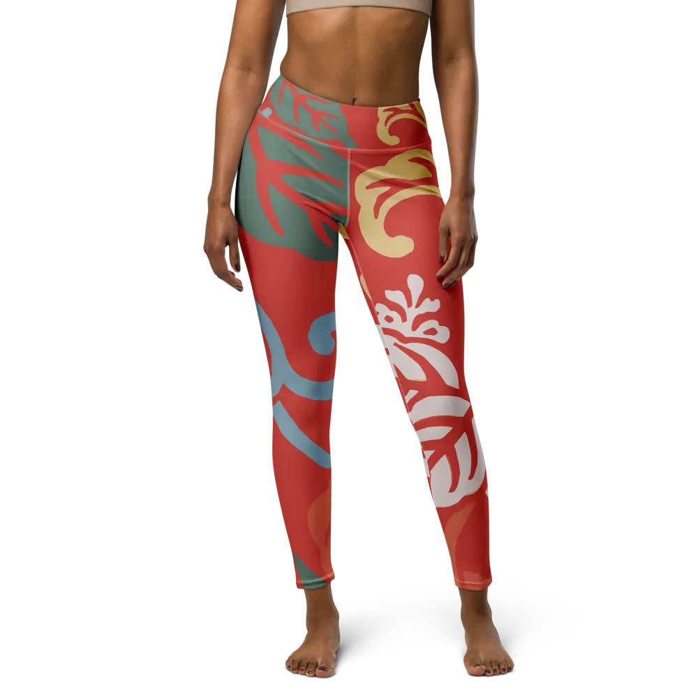 Japanese Vintage Floral Full Length Yoga Leggings product image (5)