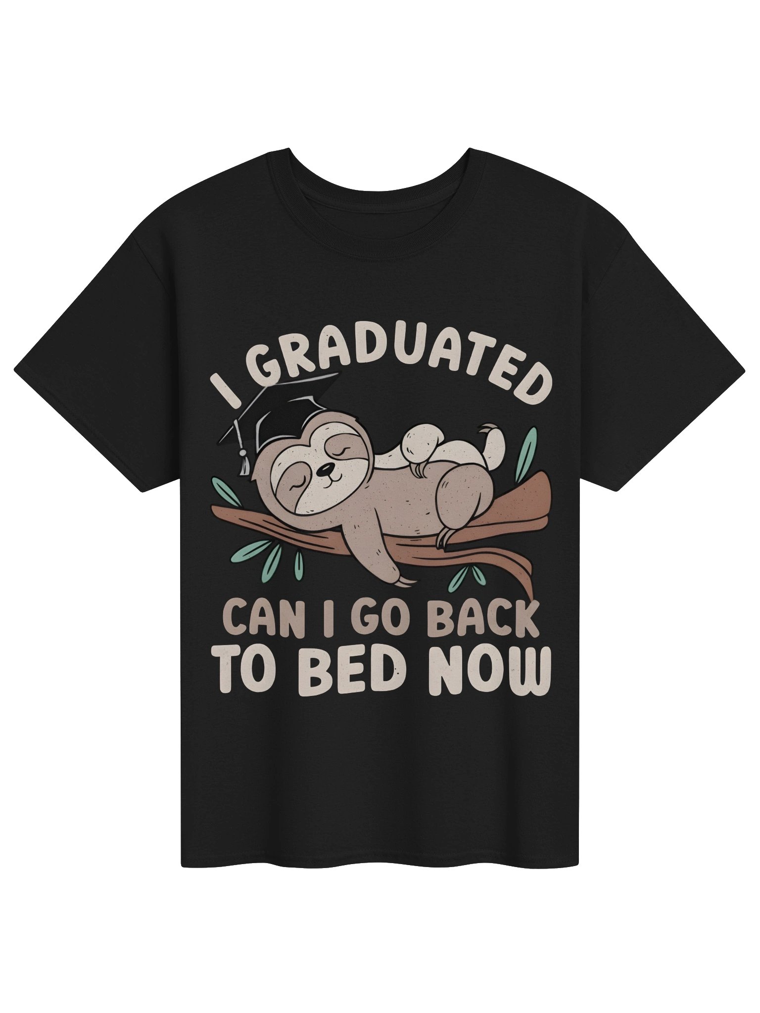 Graduation Sloth Sleep Mode Tee product image (1)