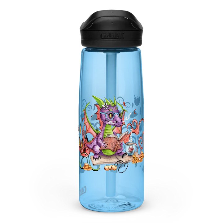 Learning to Breathe Fire 22 oz Straw Bottle Blue product image (1)