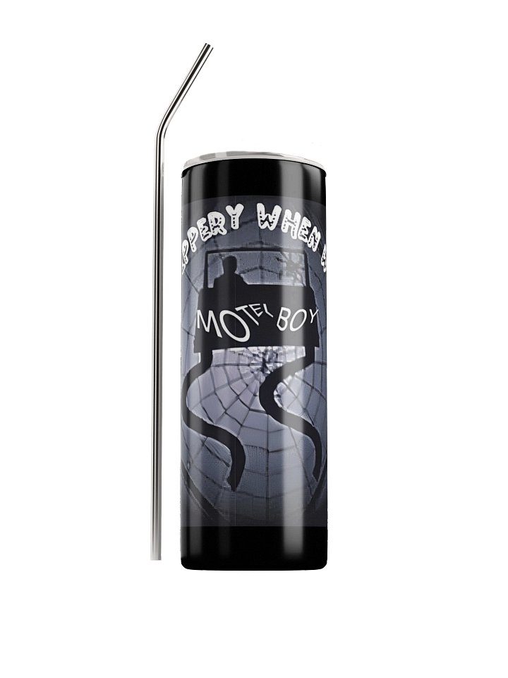 Slippery When Wet, Motel Boy Stainless Steel Tumbler product image (1)